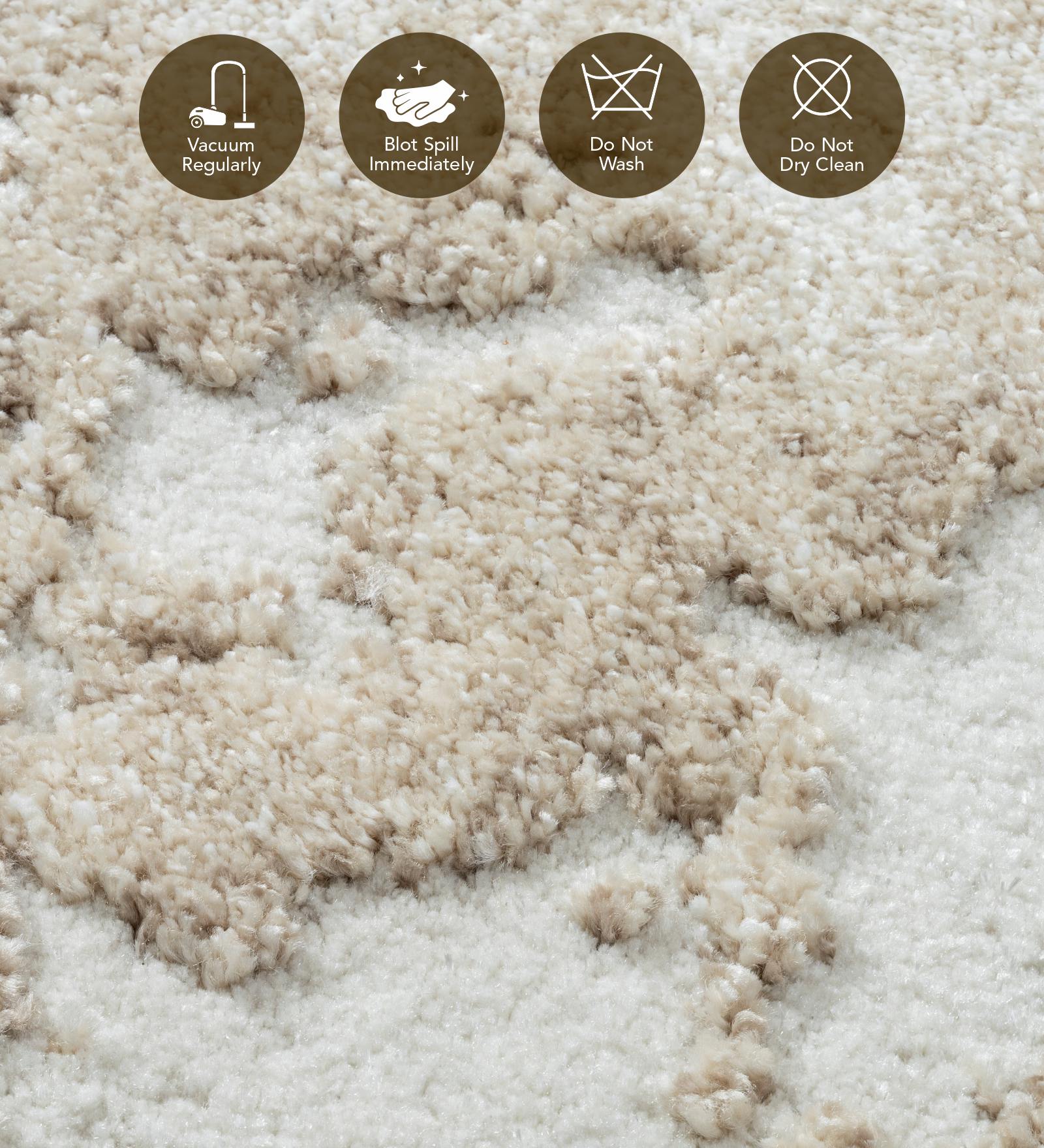 Cyrus Abstract Machine Made Carpet Cream