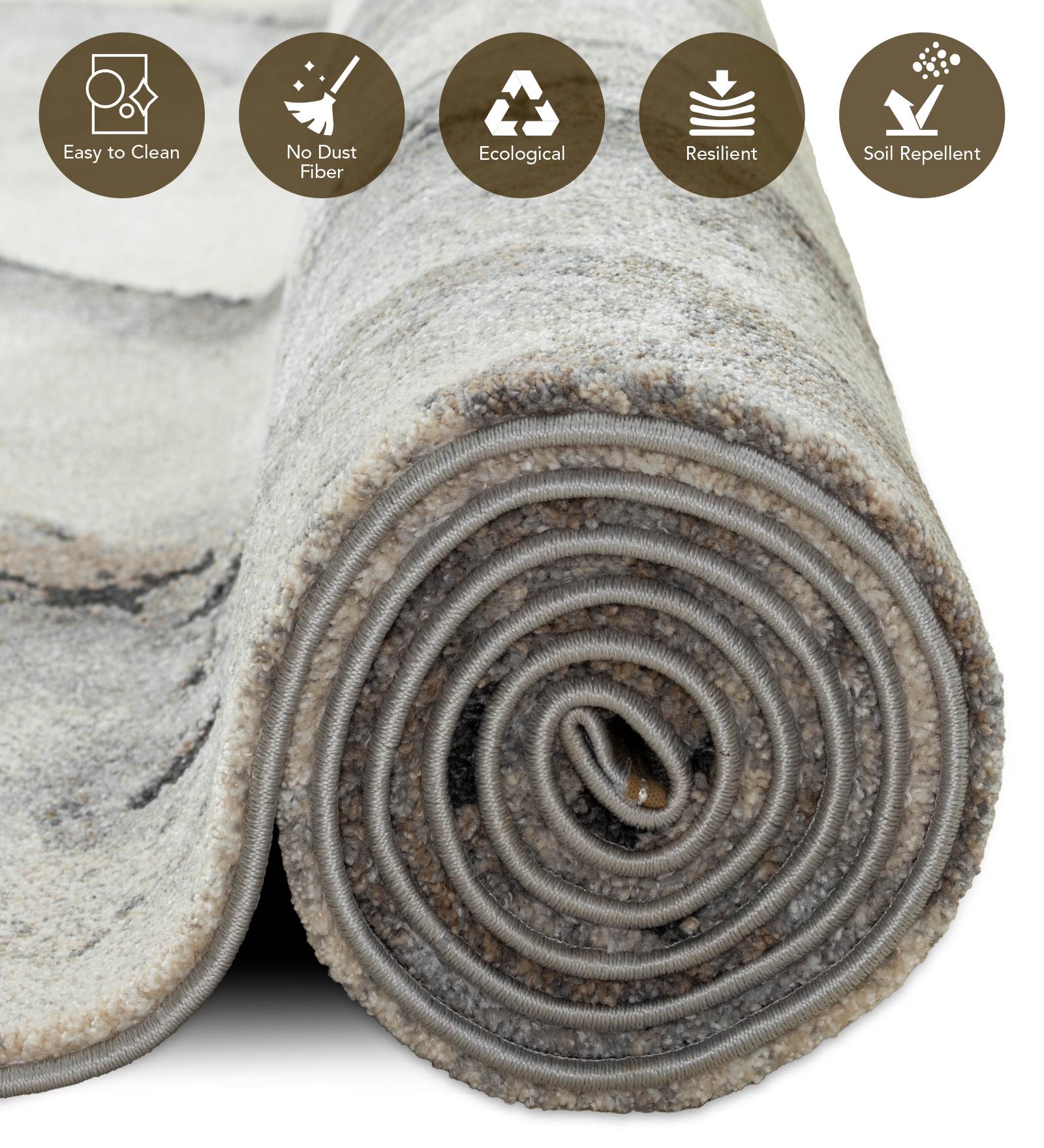 Cyrus Abstract Machine Made Carpet Grey