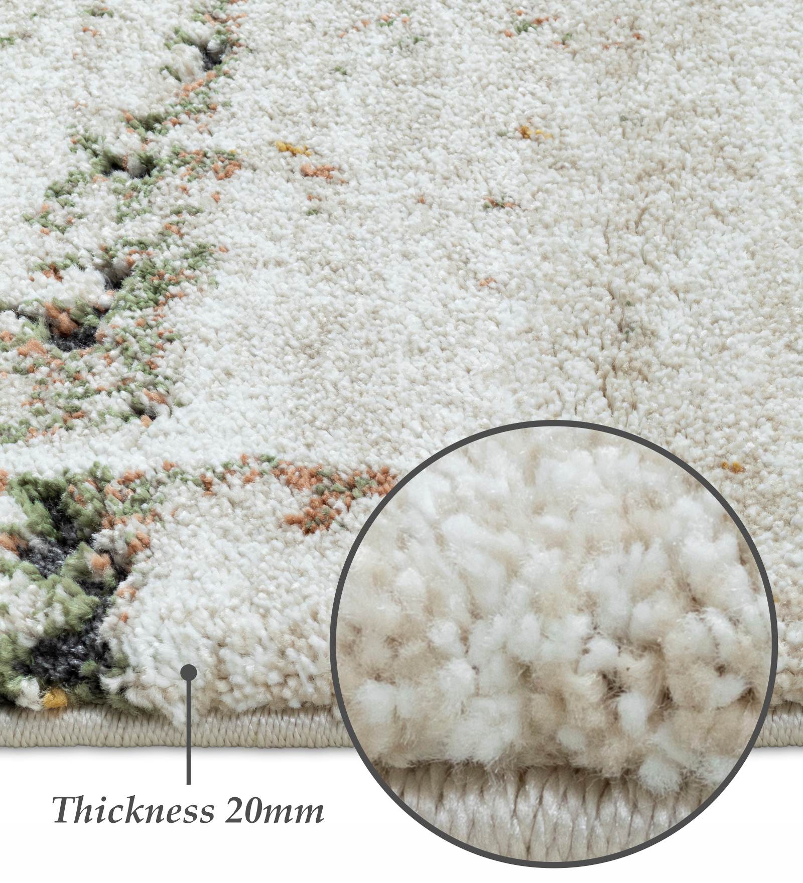 Cyrus Abstract Machine Made Carpet Green