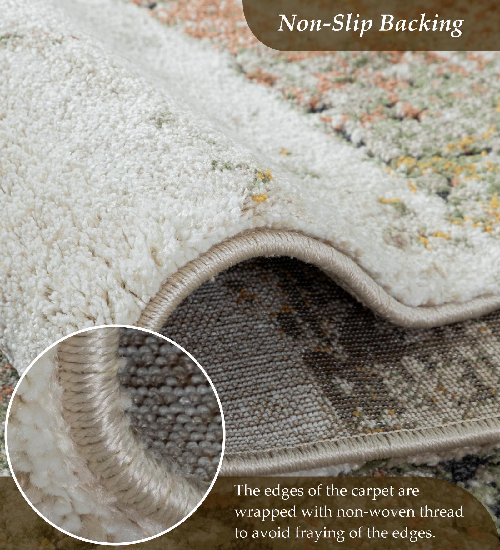 Cyrus Abstract Machine Made Carpet Green