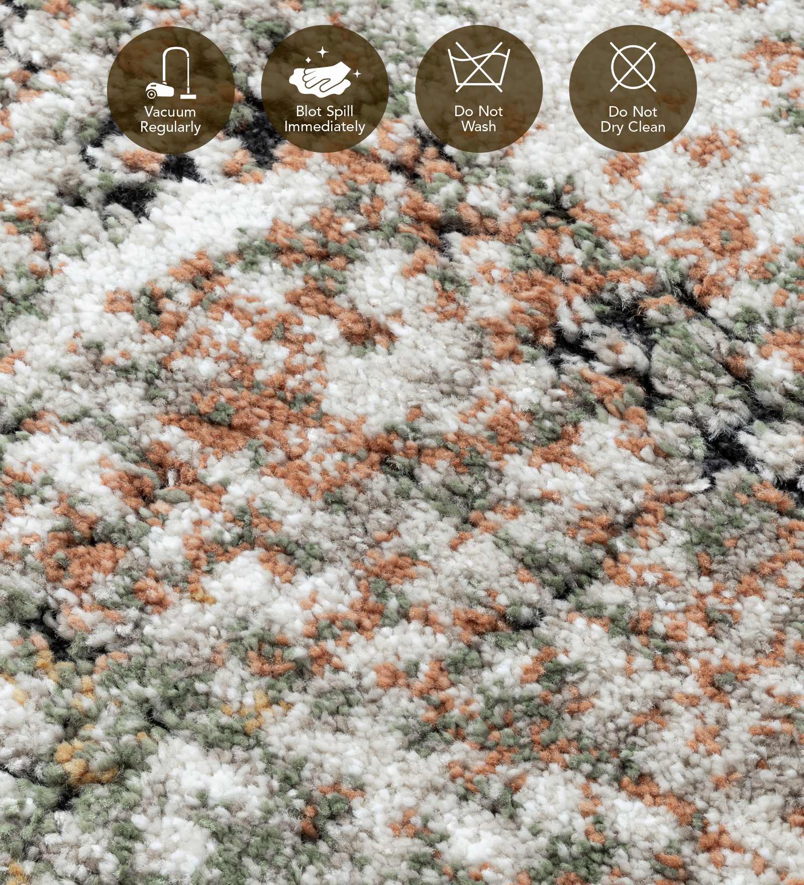 Cyrus Abstract Machine Made Carpet Green