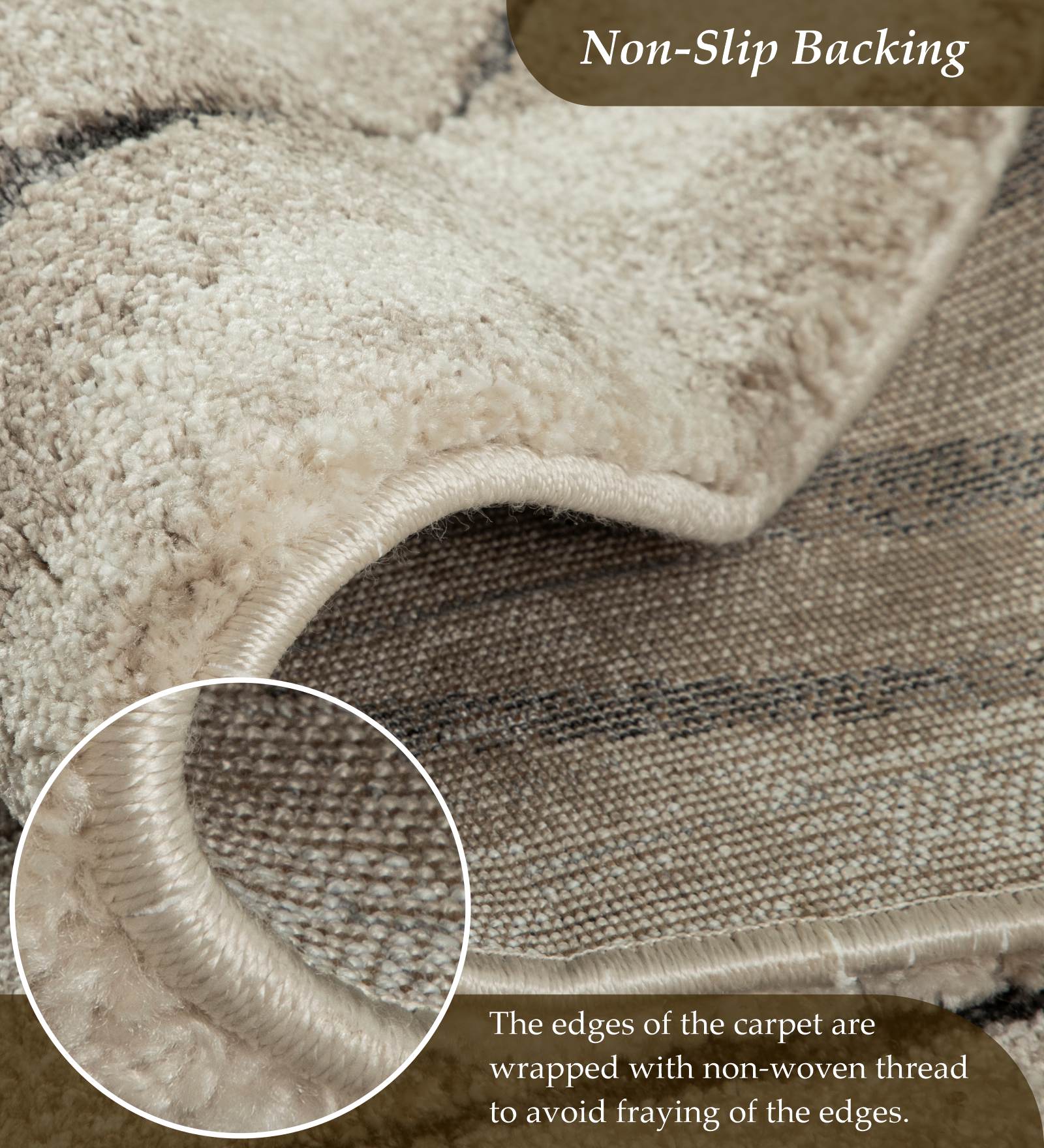 Cyrus Abstract Machine Made Carpet Brown