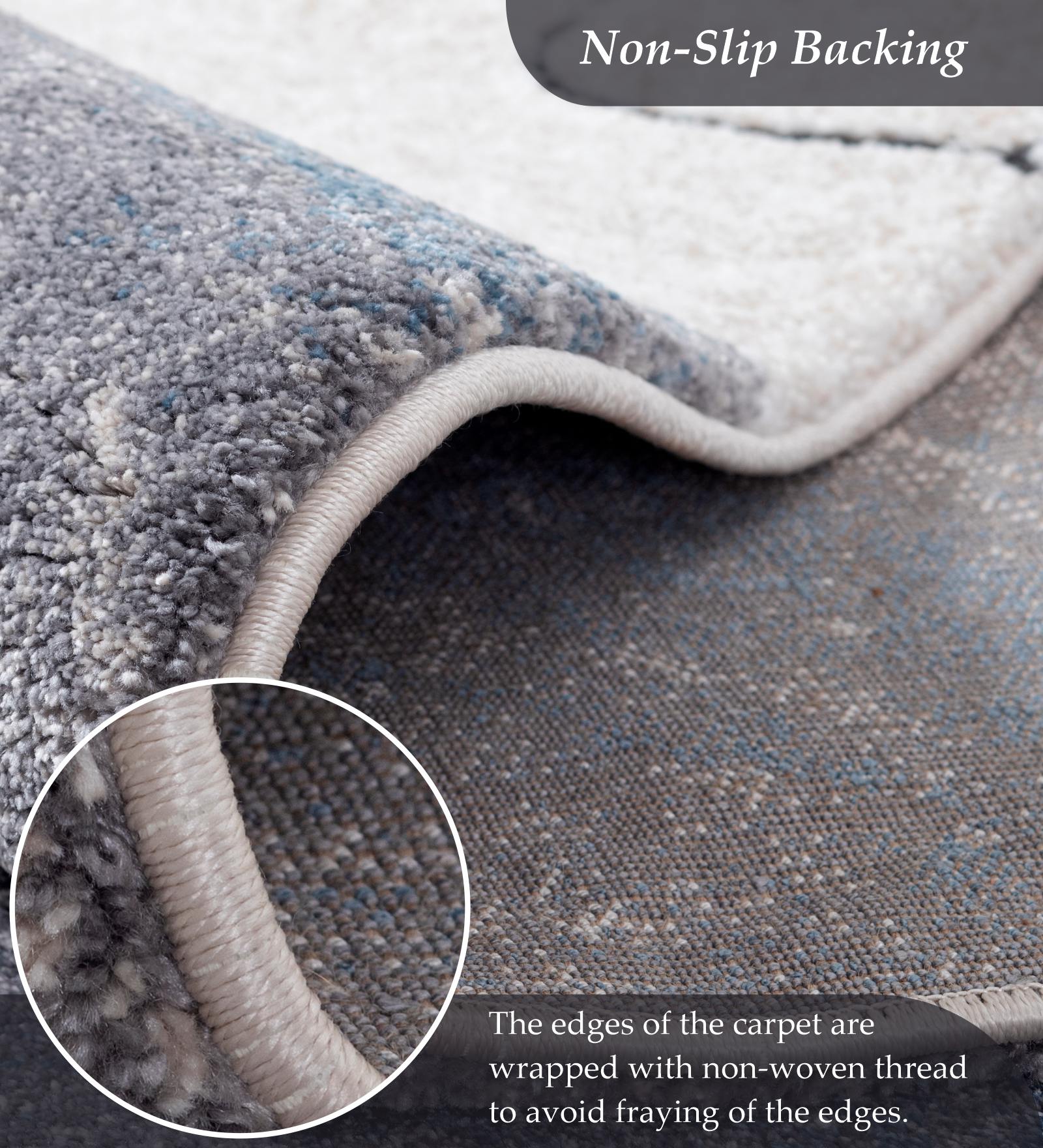 Cyrus Abstract Machine Made Carpet Orange