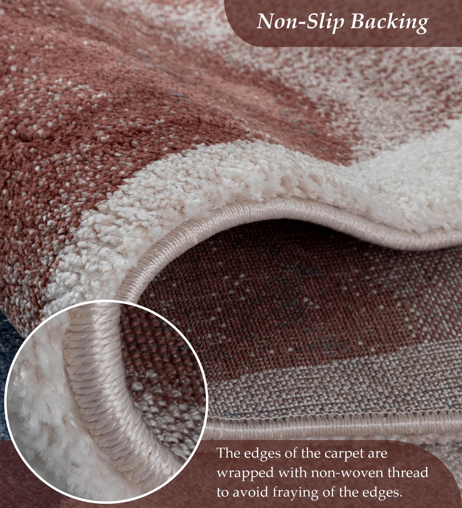 Cyrus Abstract Machine Made Carpet Blue