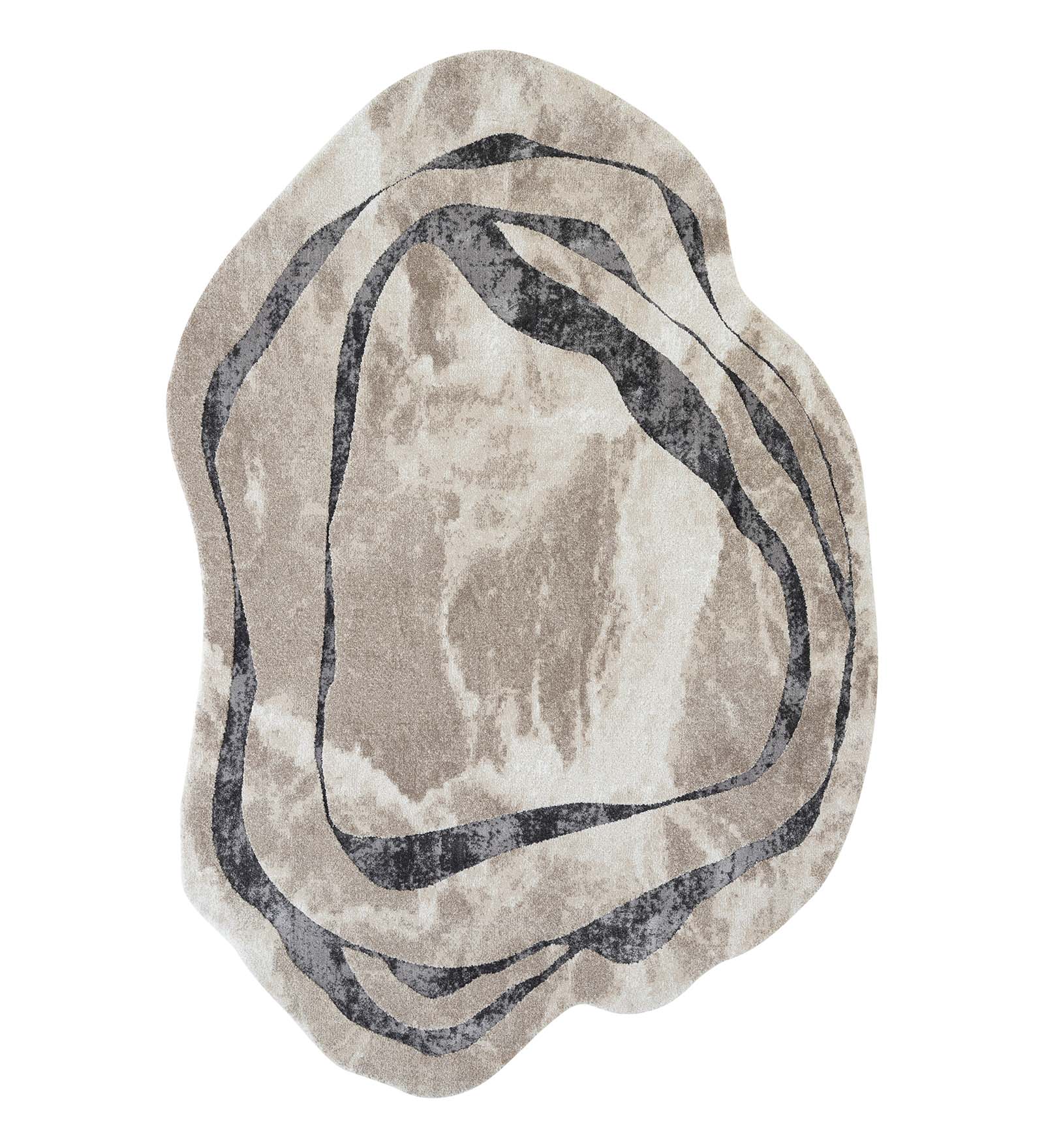 Cyrus Abstract Machine Made Carpet Brown