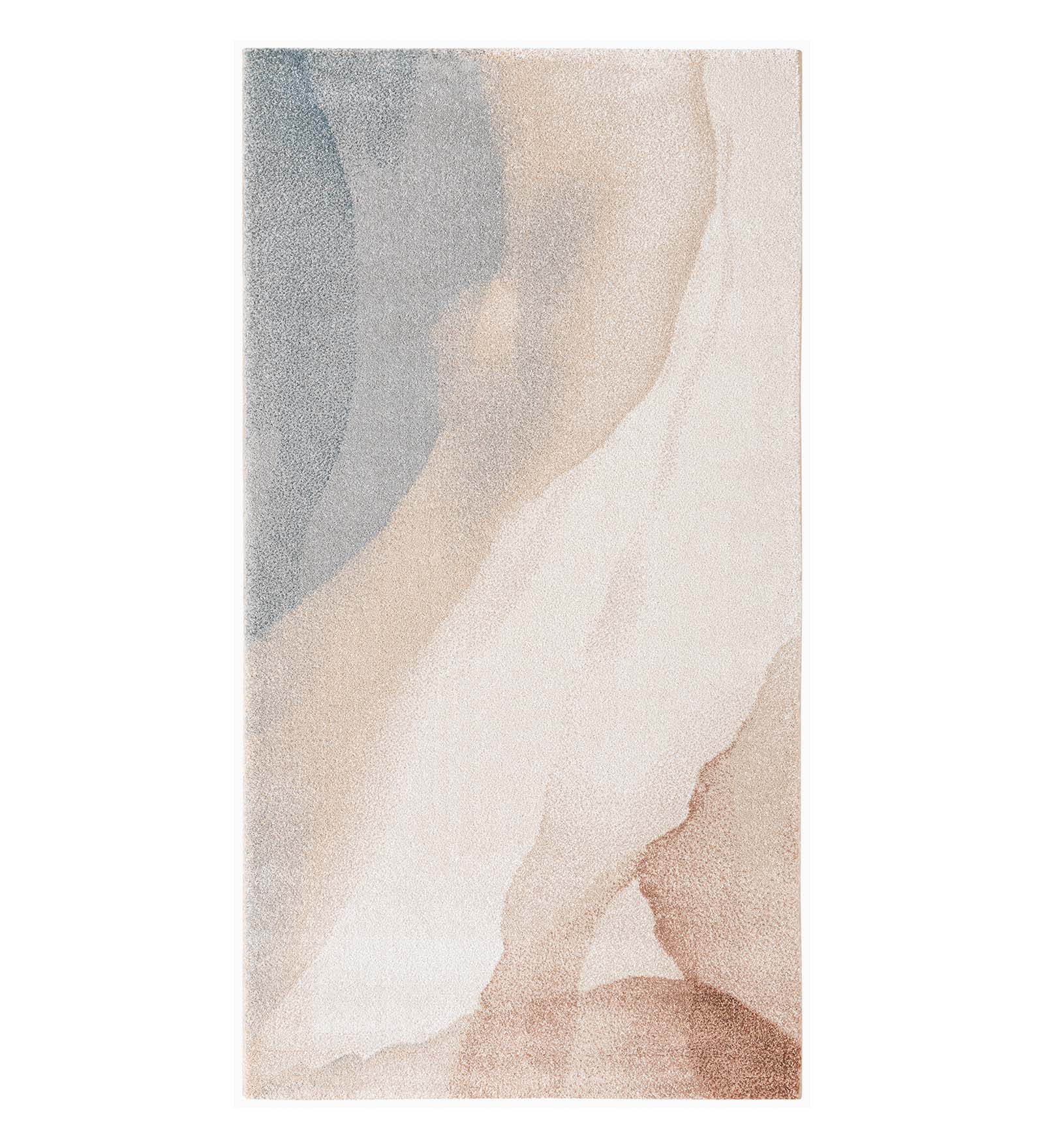 Reverie Abstract Machine Made Runner Brown and Blue