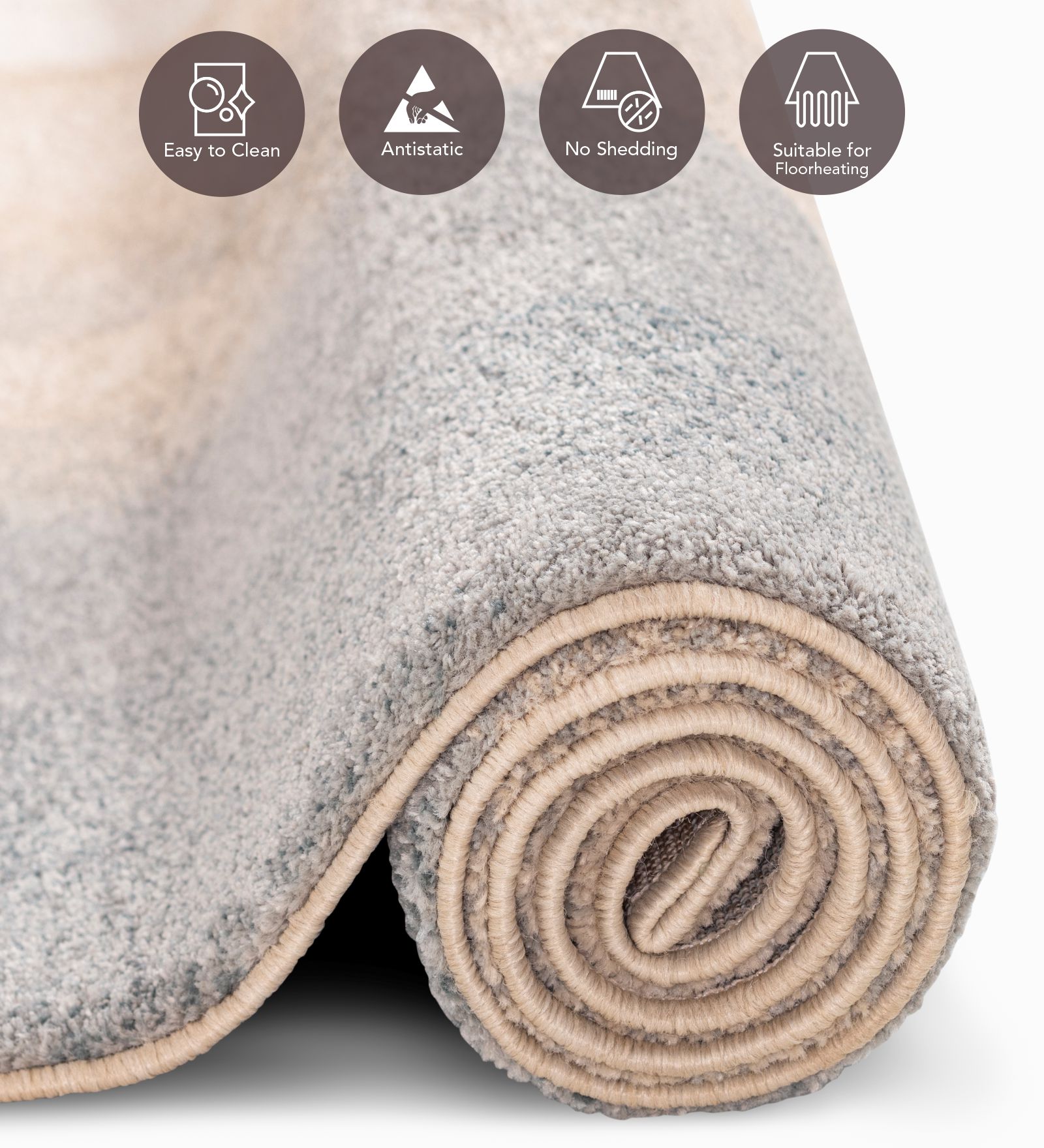 Reverie Abstract Machine Made Runner Brown and Blue