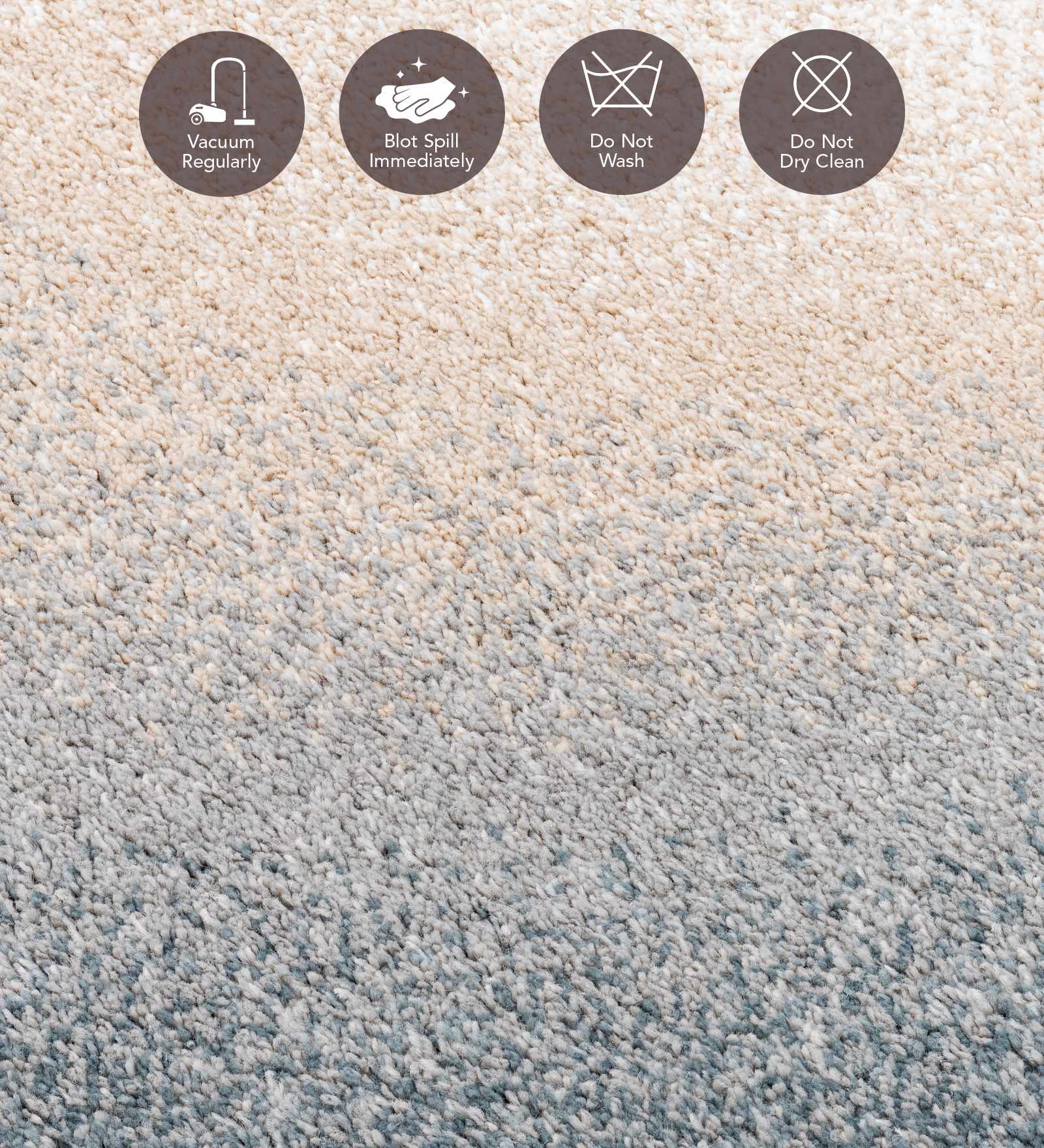 Reverie Abstract Machine Made Runner Brown and Blue