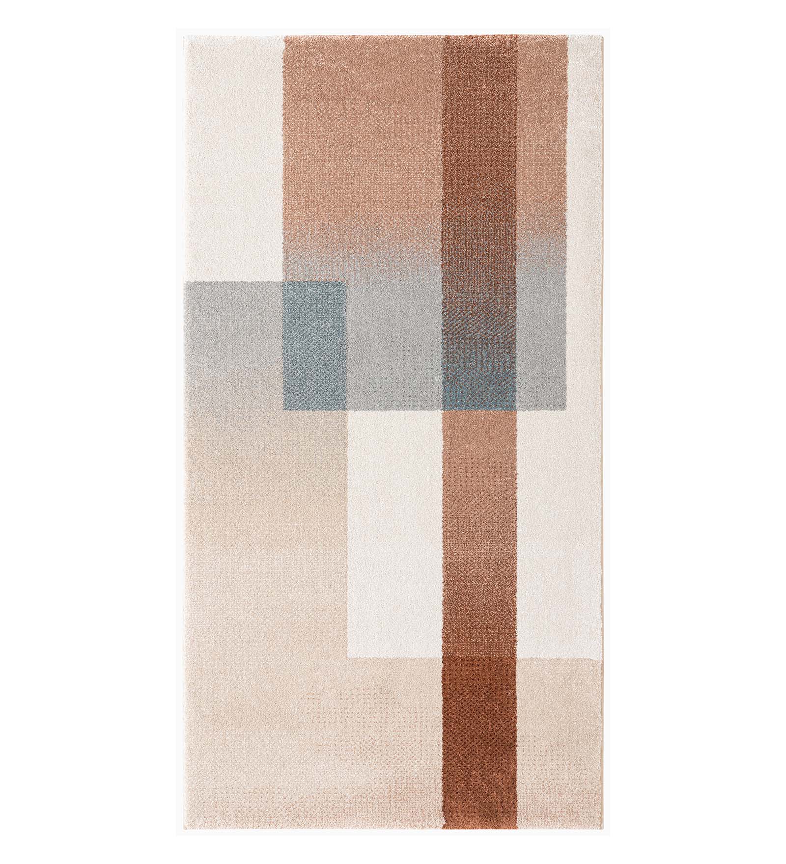 Reverie Geometric Machine Made Runner Brown and Beige