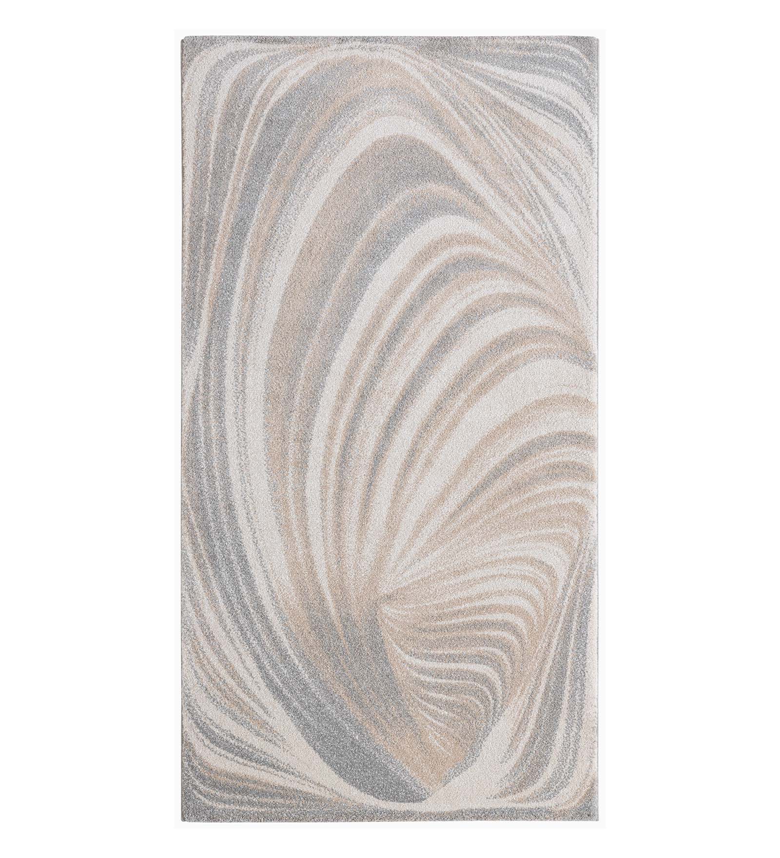 Reverie Abstract Machine Made Runner Beige and Brown