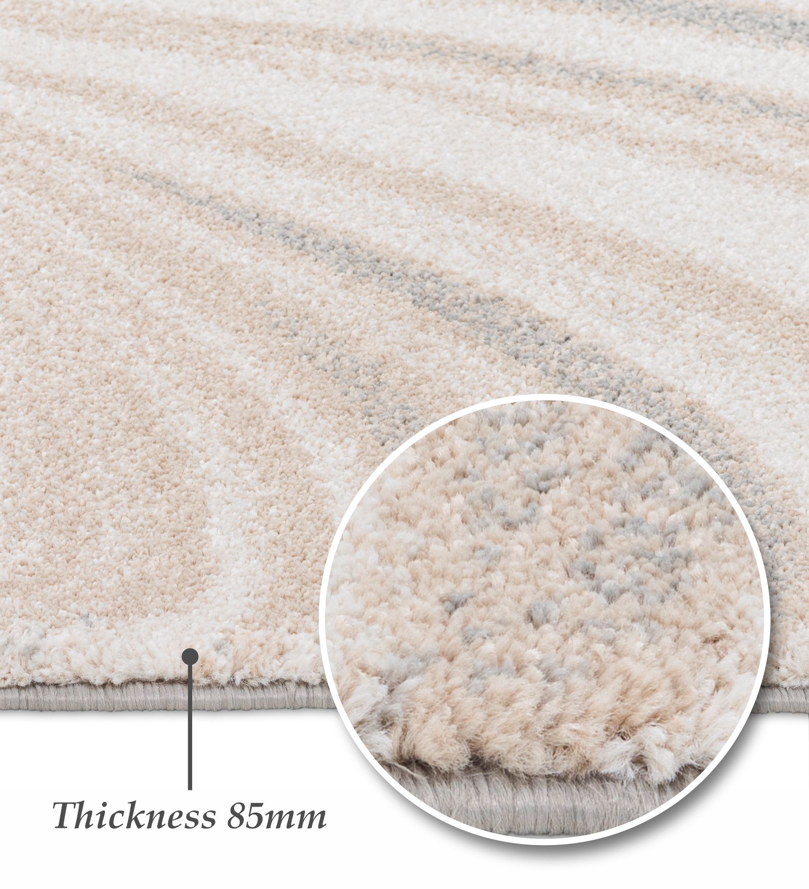 Reverie Abstract Machine Made Runner Beige and Brown