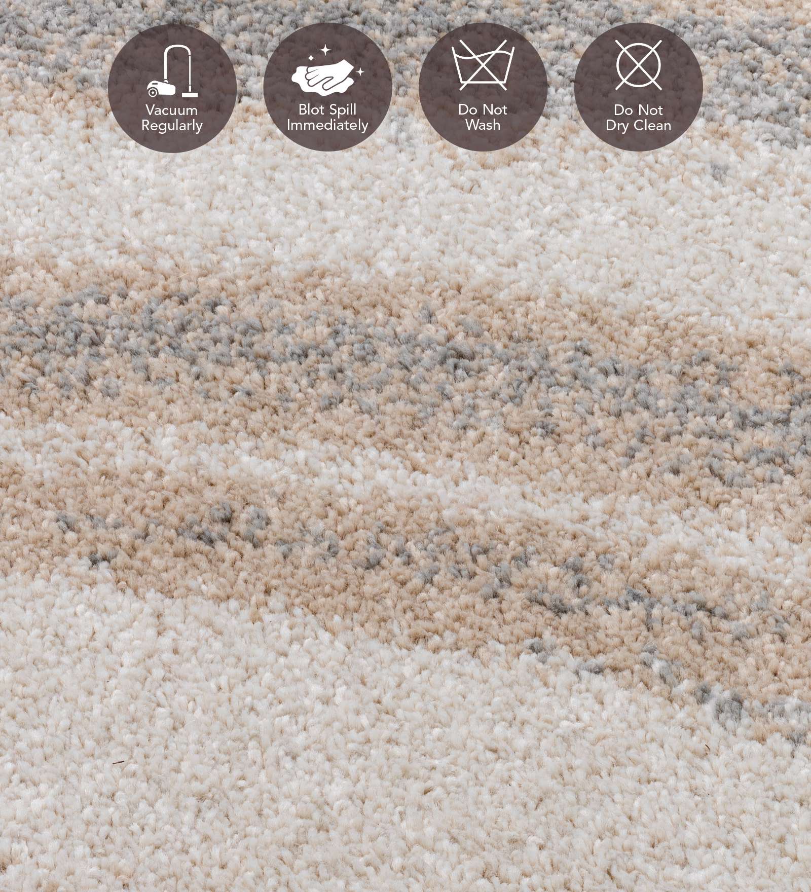 Reverie Abstract Machine Made Runner Beige and Brown