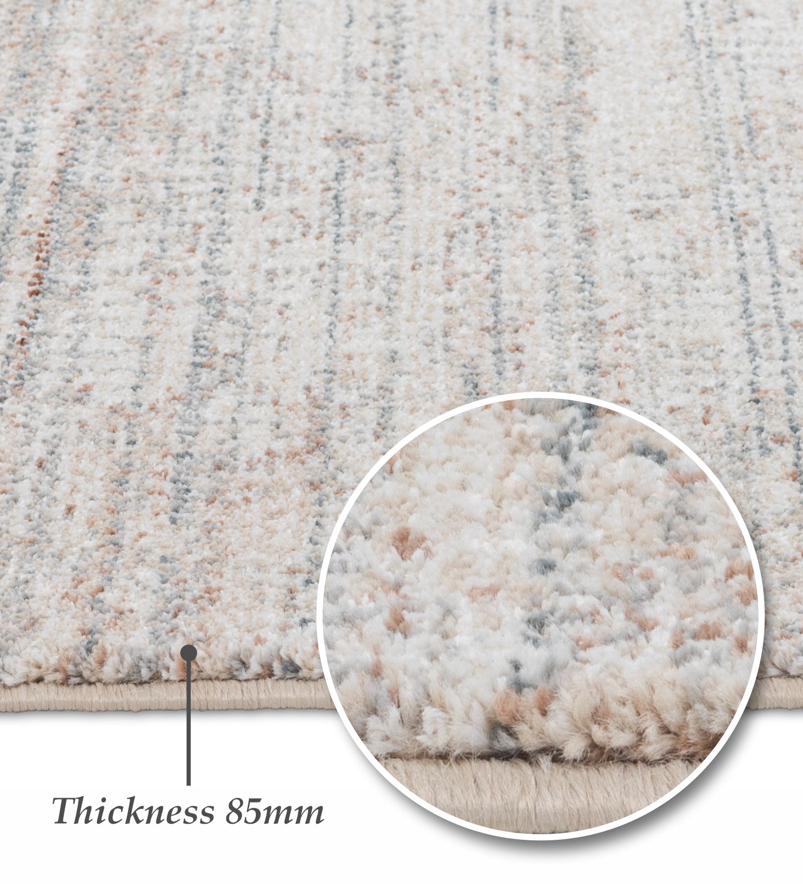 Reverie Abstract Machine Made Runner Brown and Beige