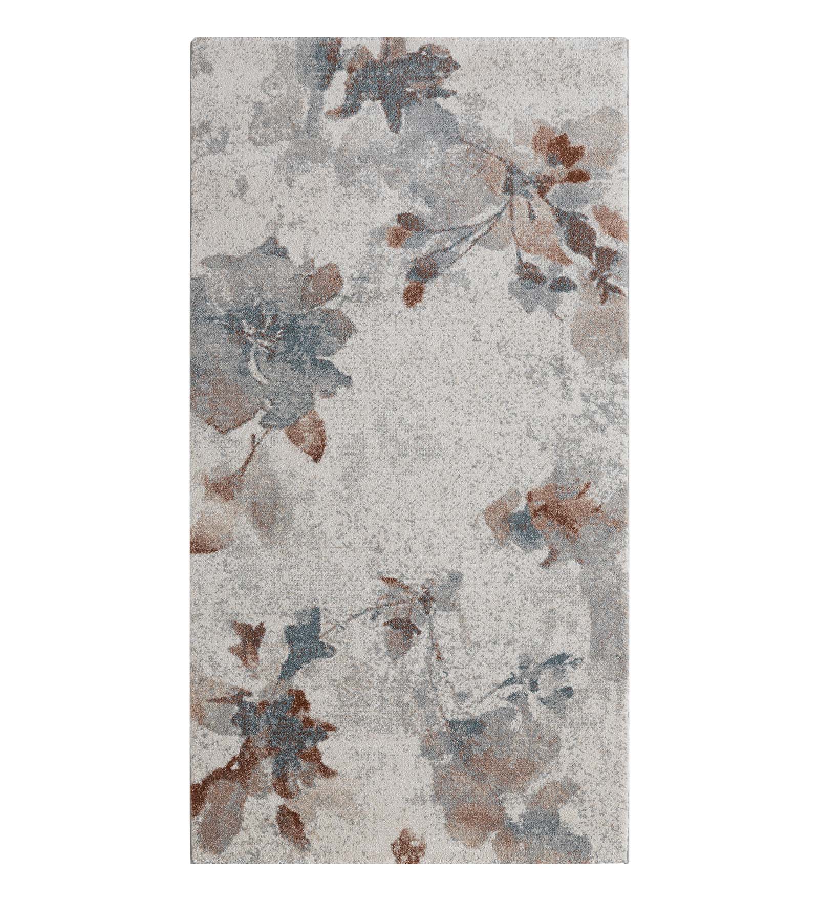 Reverie Floral Machine Made Runner Beige and Rust