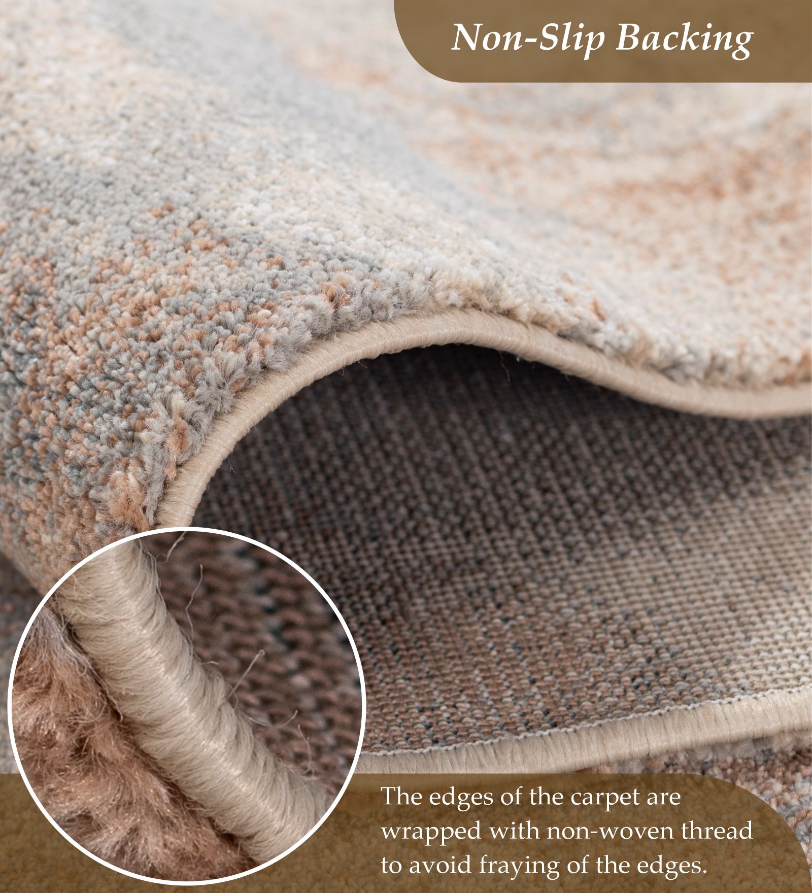 Reverie Abstract Machine Made Runner Rust and Blue