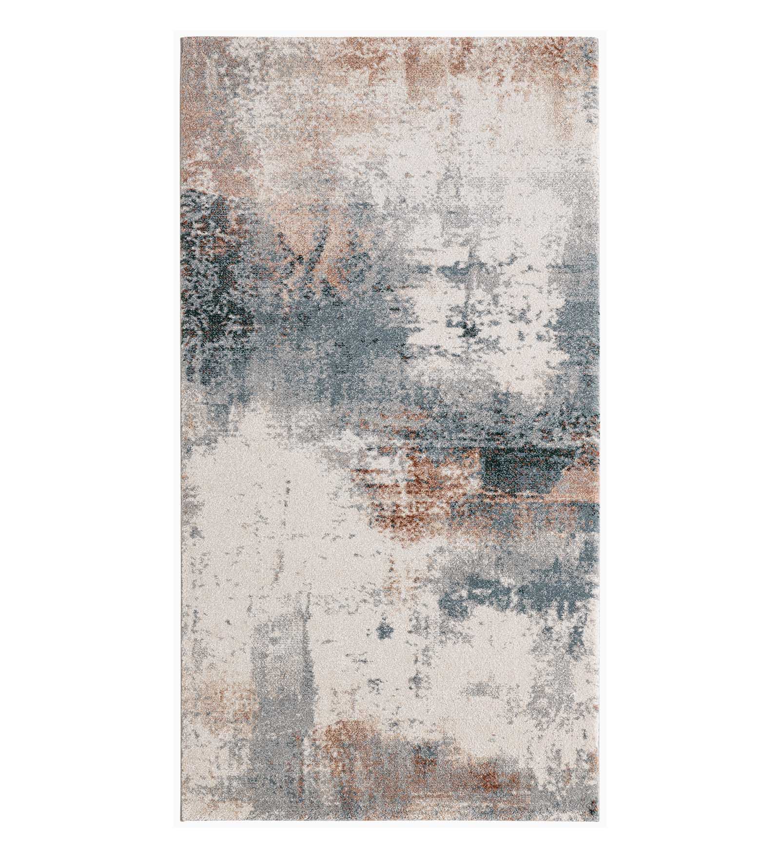 Reverie Abstract Machine Made Runner Grey and Beige