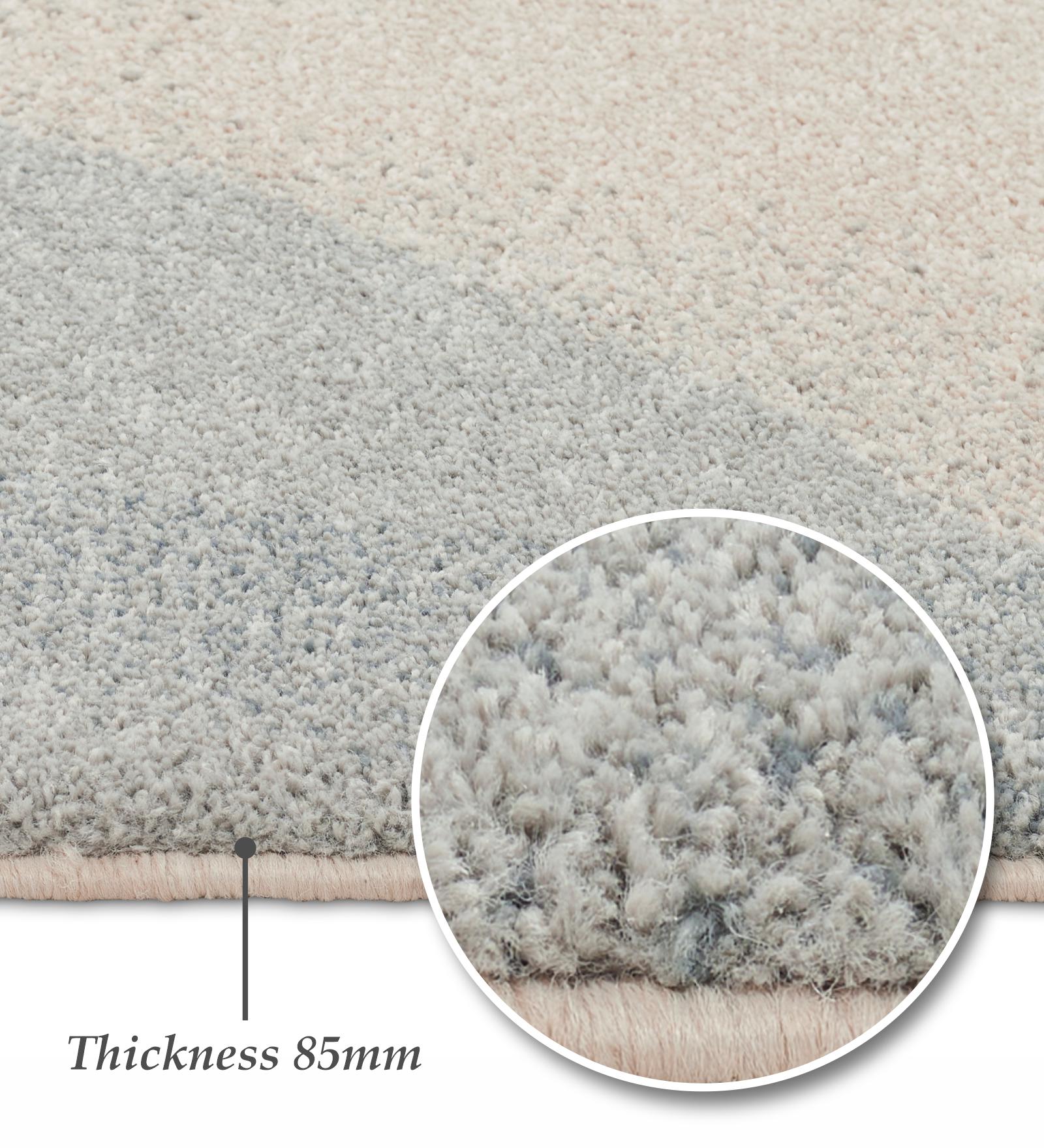 Reverie Abstract Machine Made Carpet Brown and Blue