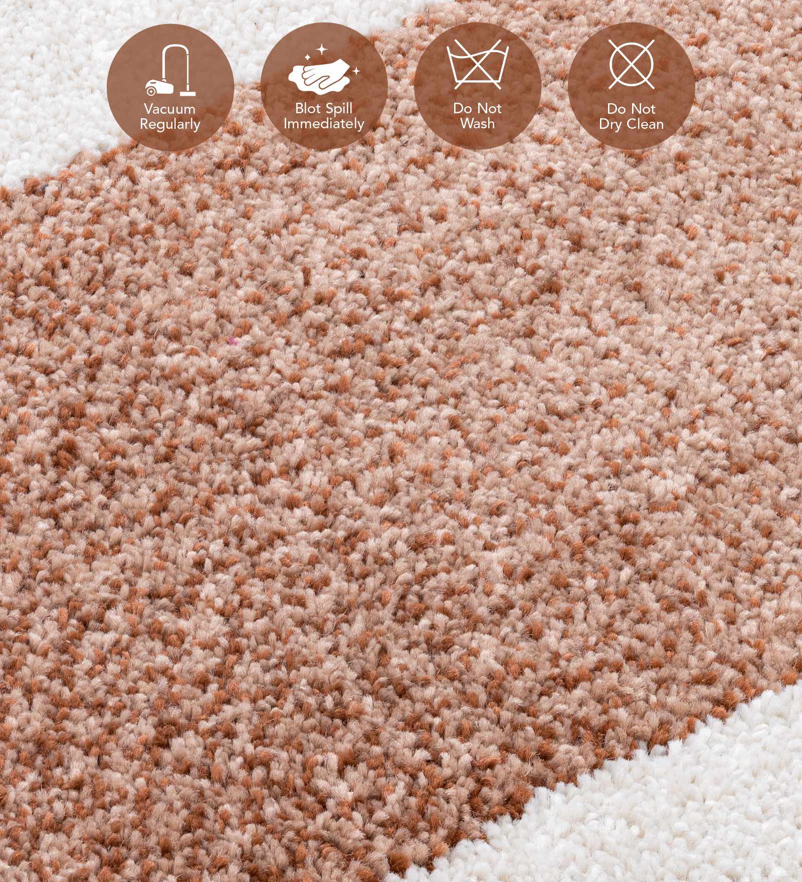 Reverie Geometric Machine Made Carpet Brown and Beige