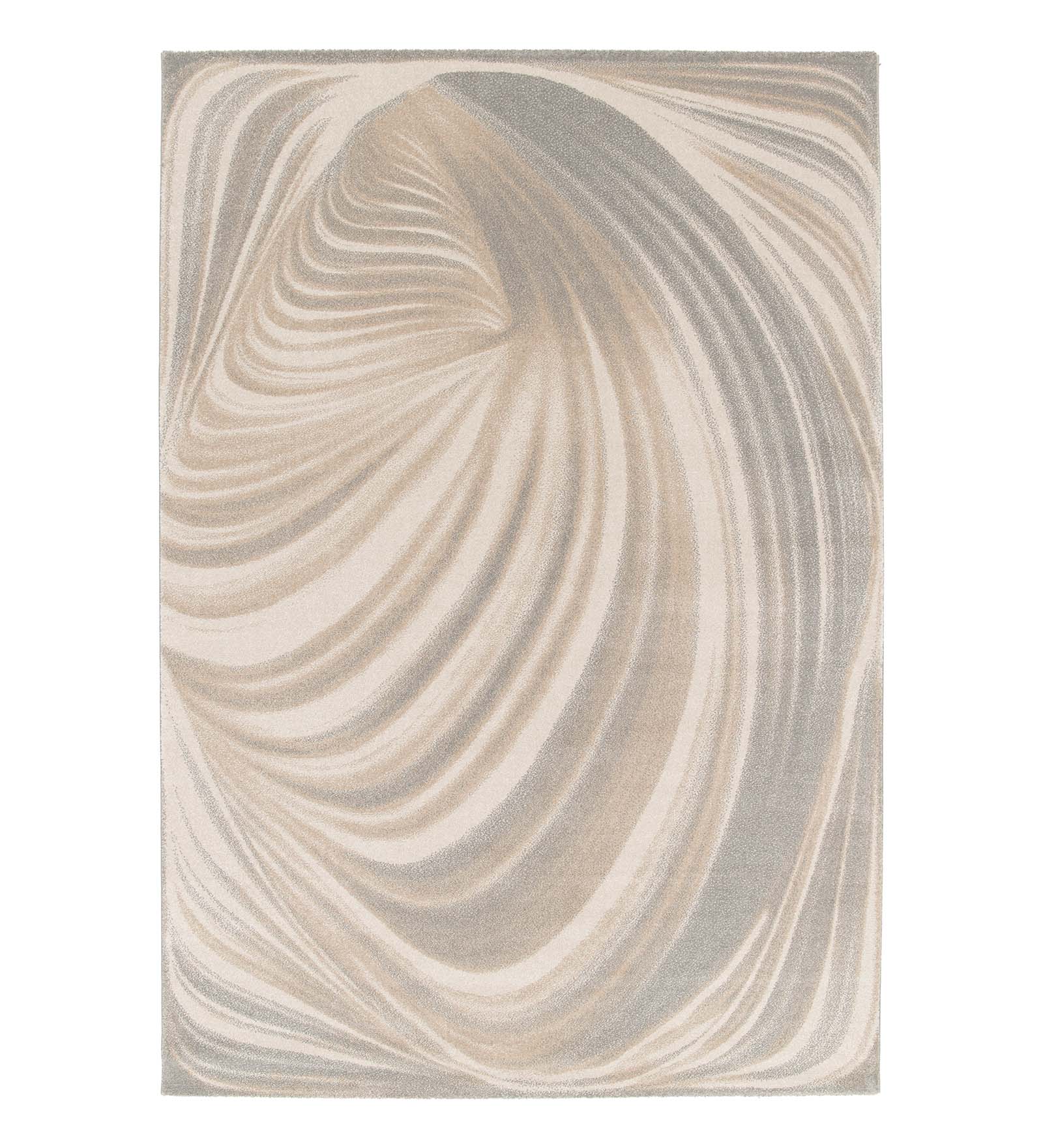 Reverie Abstract Machine Made Carpet Beige and Brown