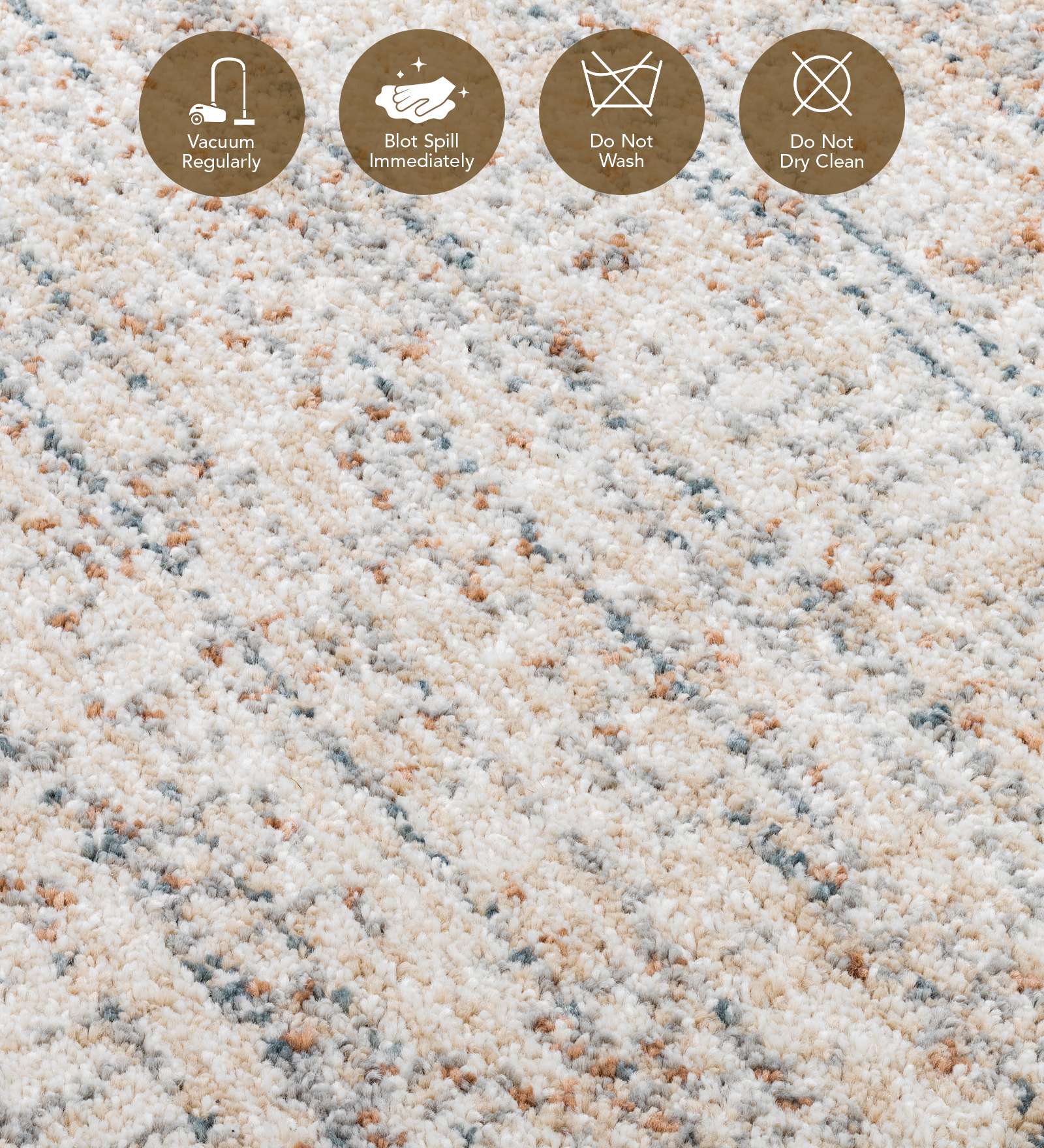 Reverie Abstract Machine Made Carpet Brown and Beige