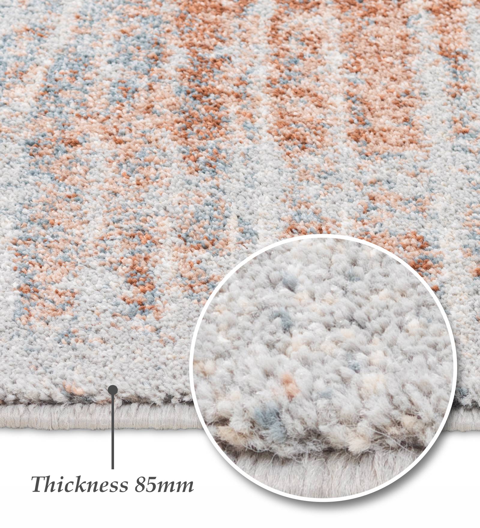 Reverie Abstract Machine Made Carpet Brown and Grey