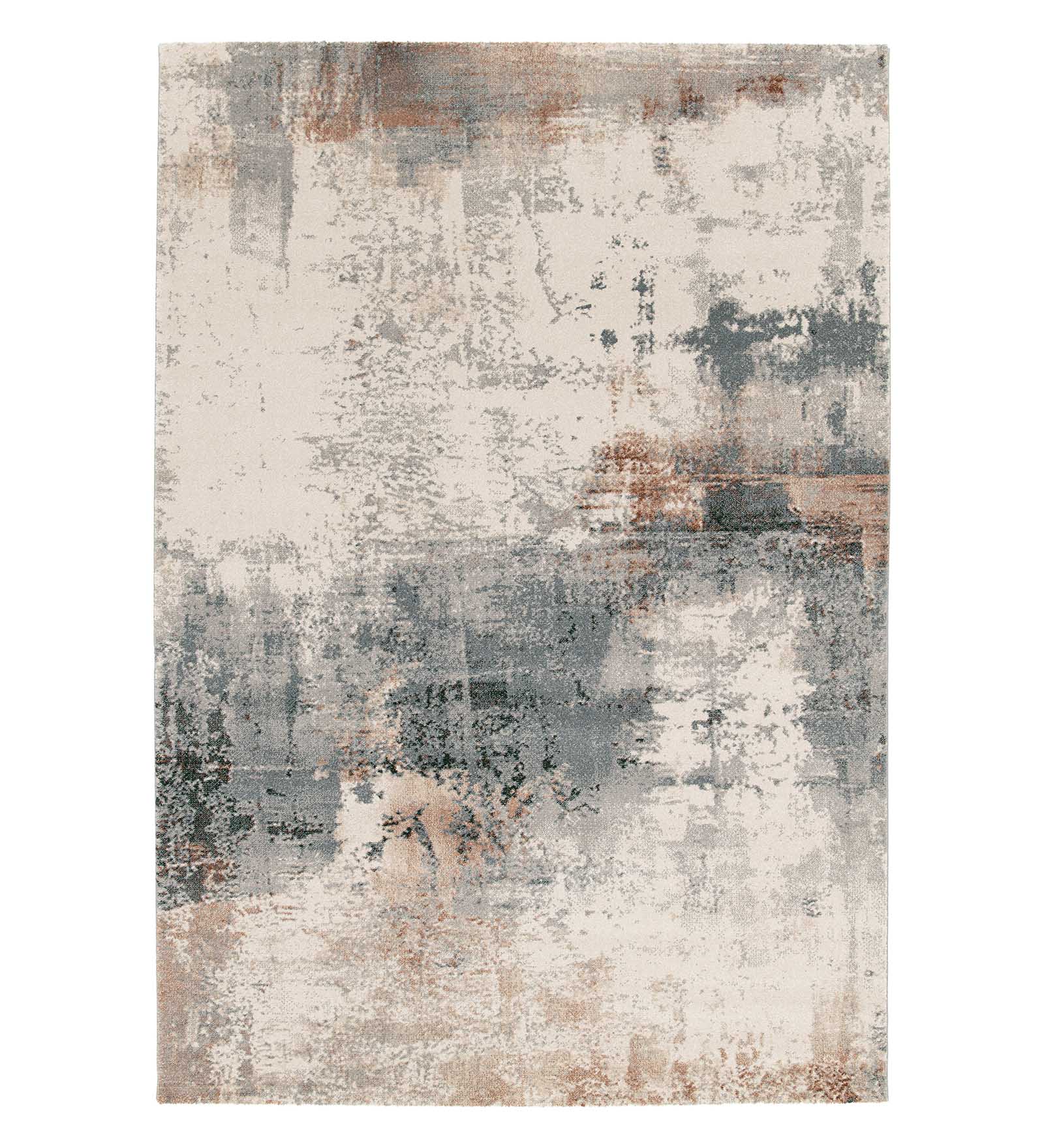 Reverie Abstract Machine Made Carpet Grey and Beige