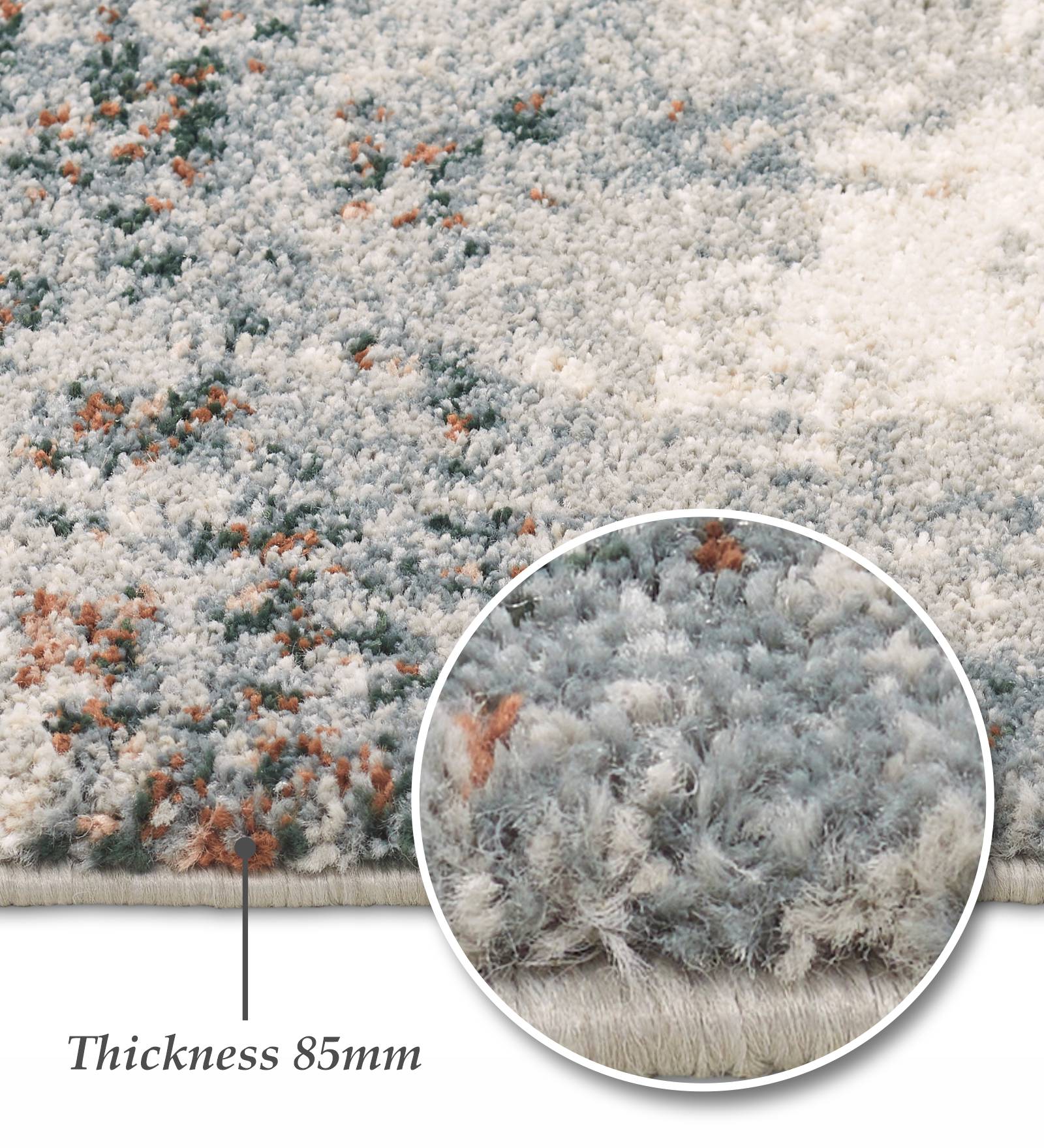 Reverie Abstract Machine Made Carpet Grey and Beige