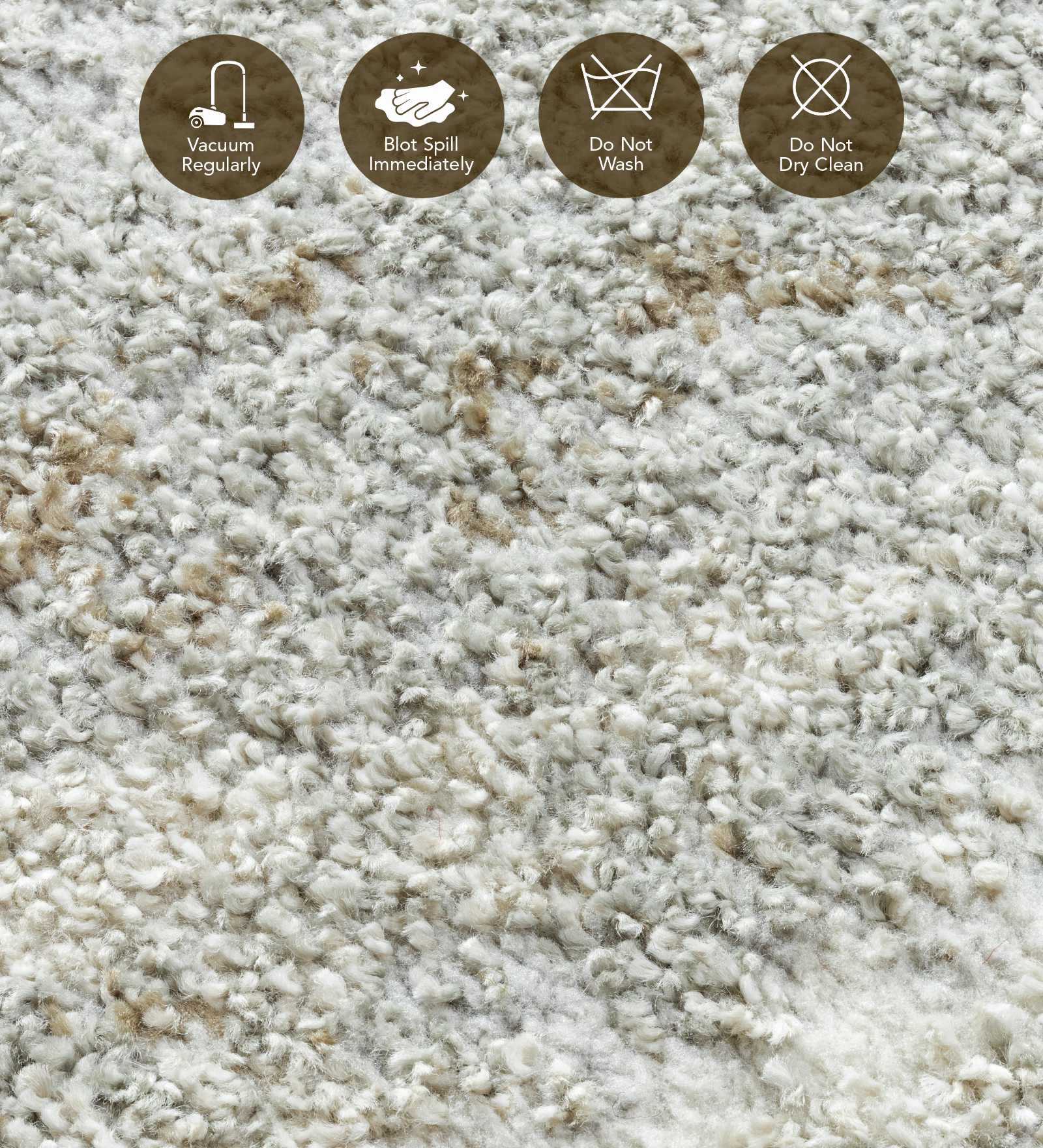 Pine Polyester Abstract Runner Cream