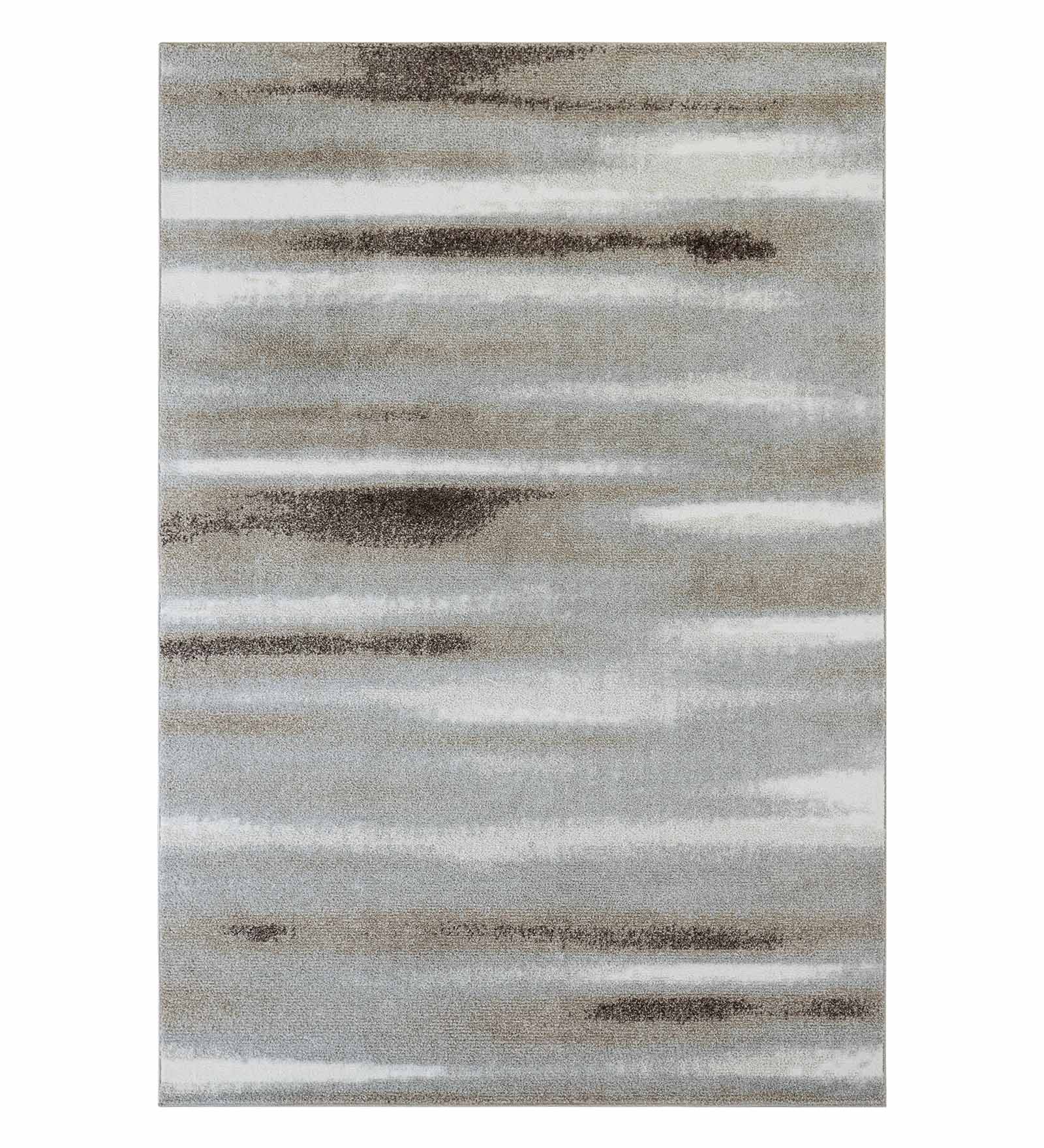 Pine Polyester Abstract Runner Grey