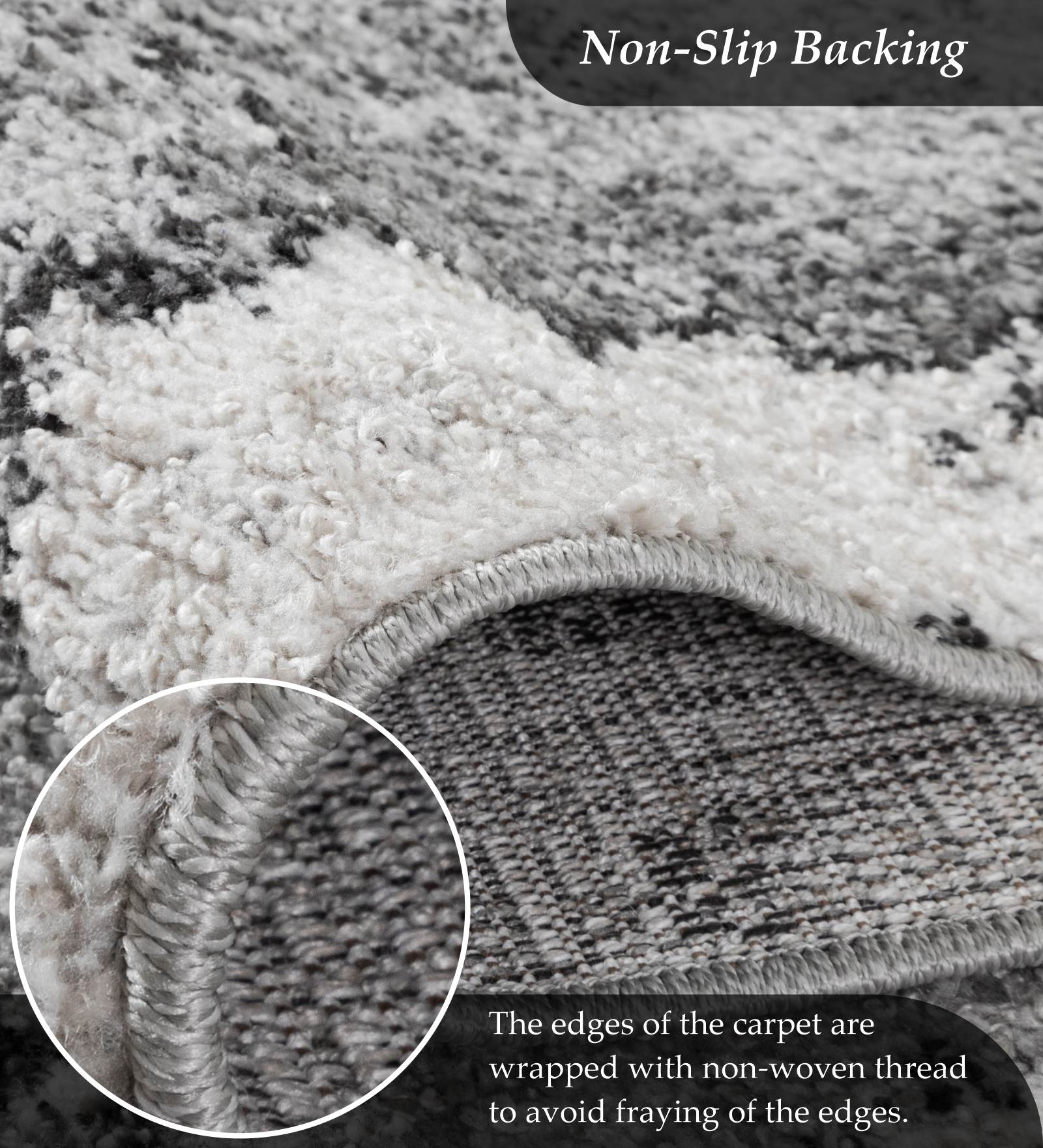 Pine Polyester Abstract Runner Cream