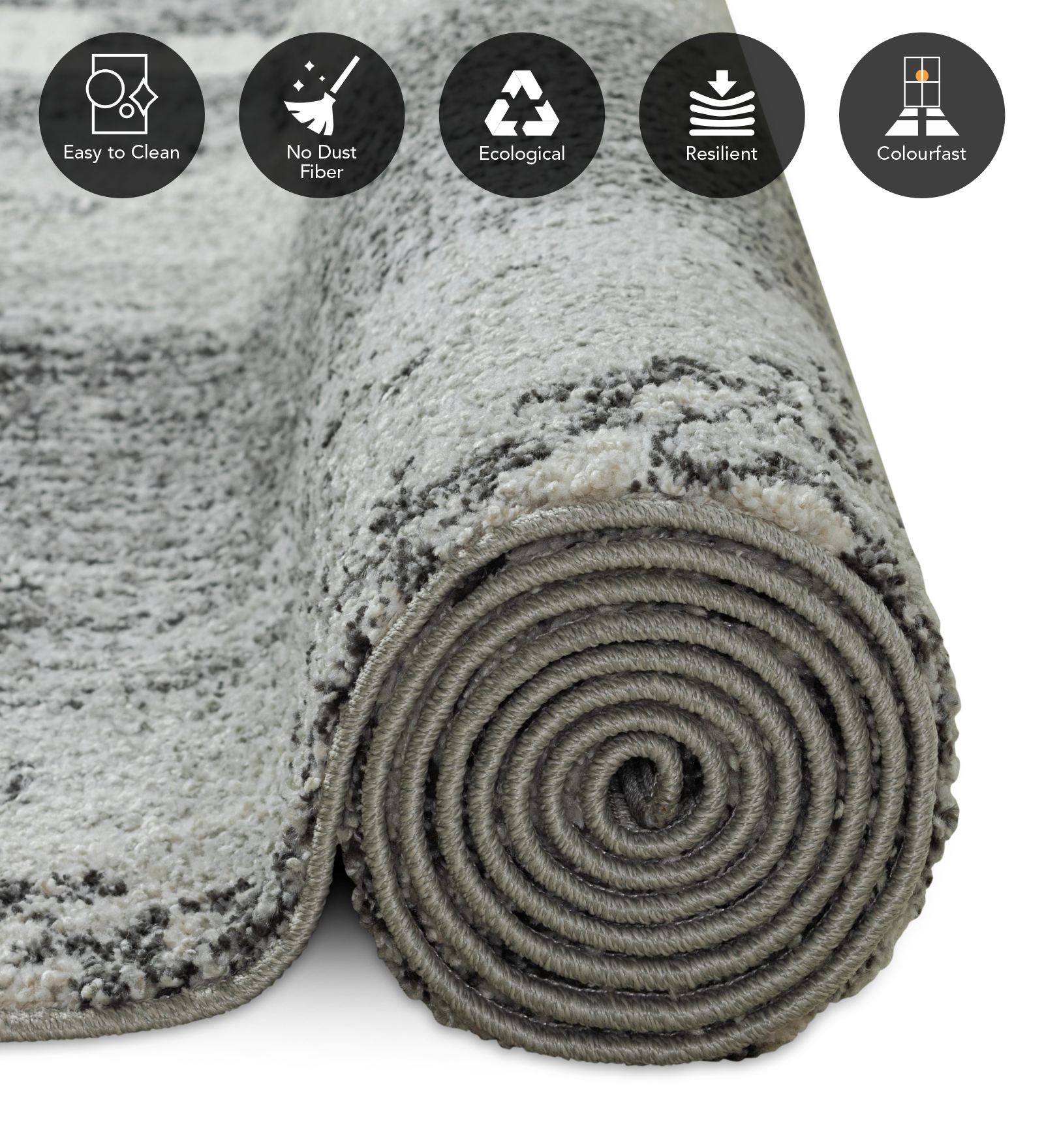 Pine Polyester Abstract Runner Cream