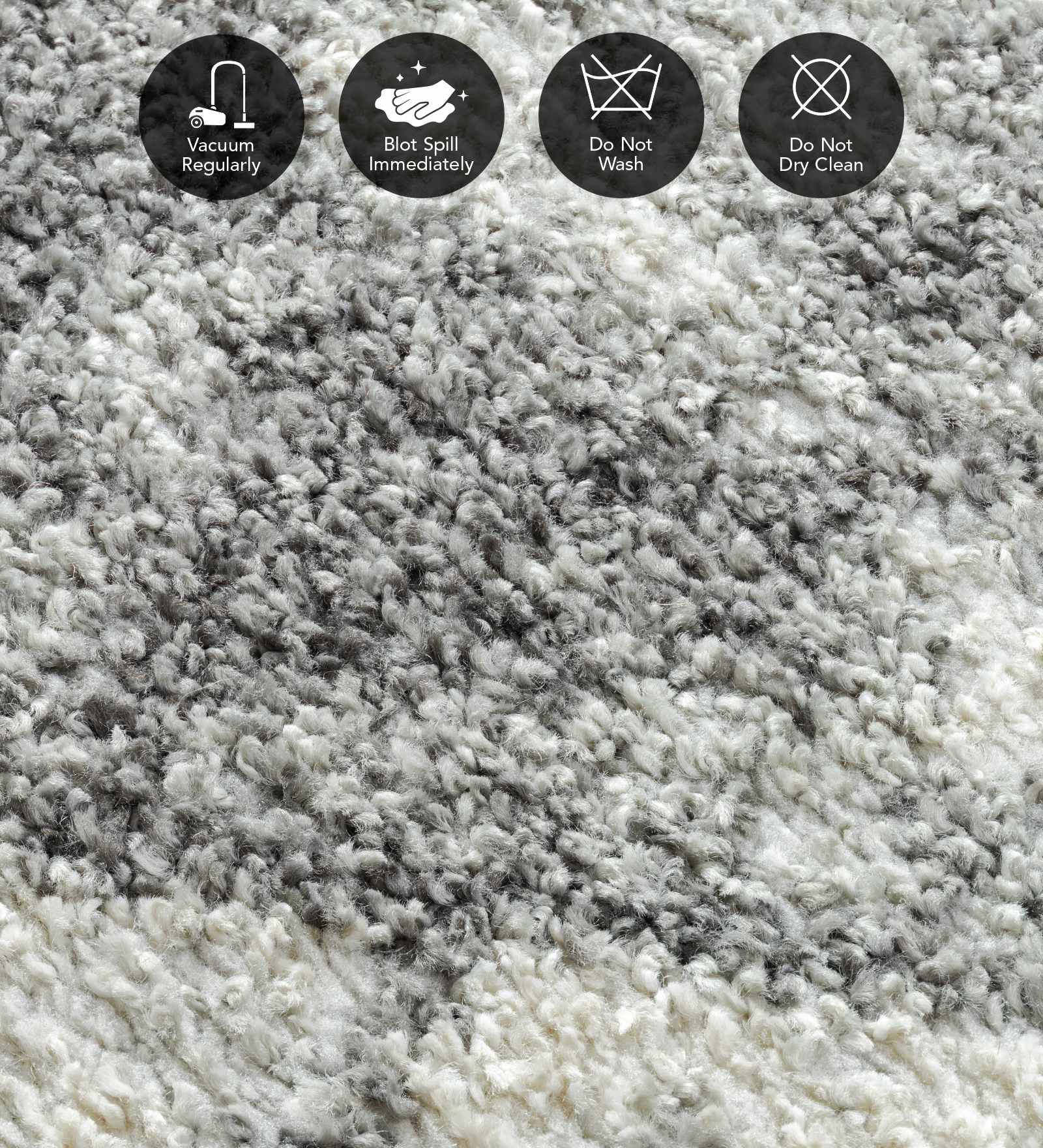 Pine Polyester Abstract Runner Grey