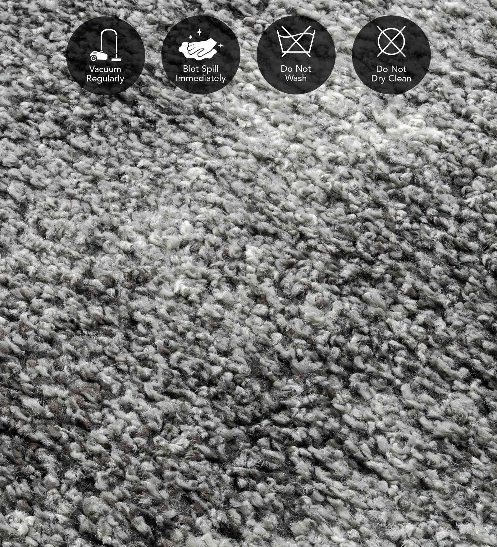 Pine Polyester Abstract Runner Grey