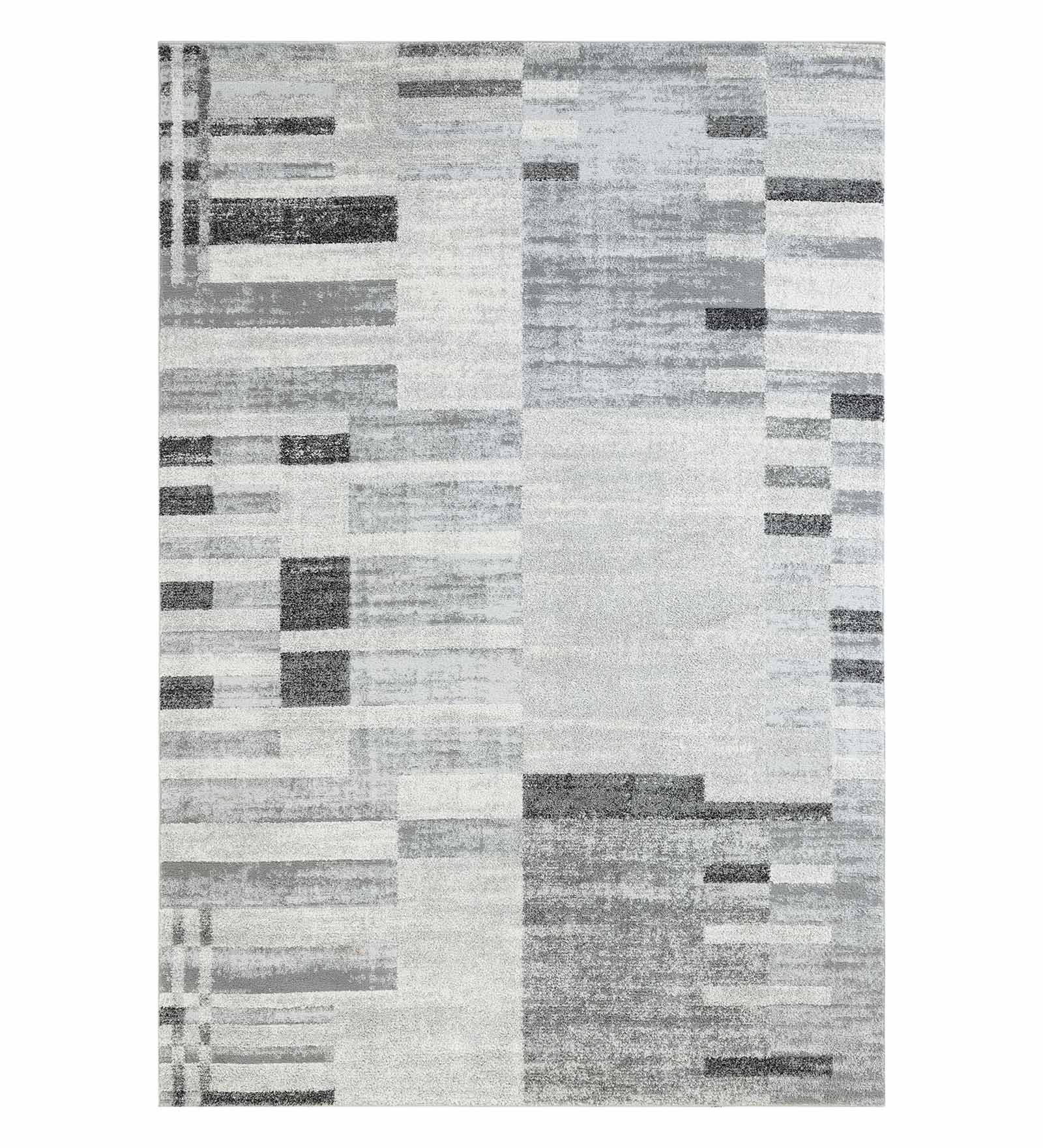 Pine Polyester Abstract Carpet Grey