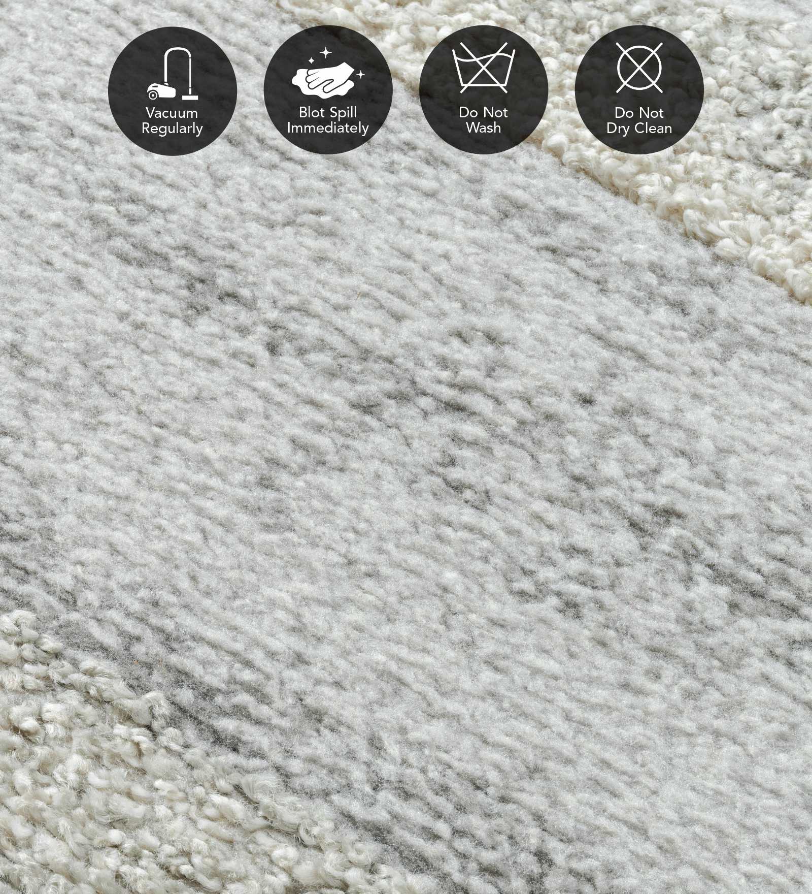 Pine Polyester Abstract Carpet Grey