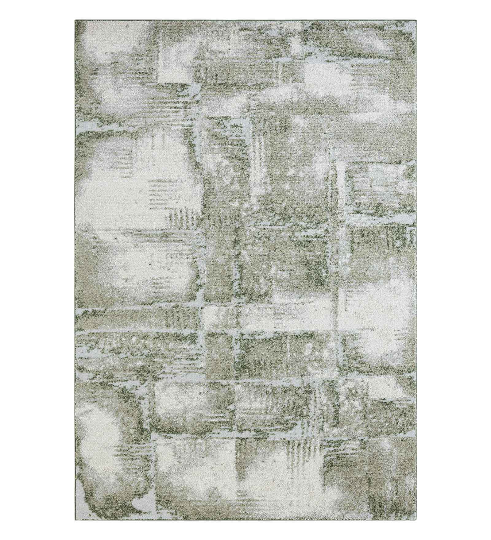 Pine Polyester Abstract Carpet Green