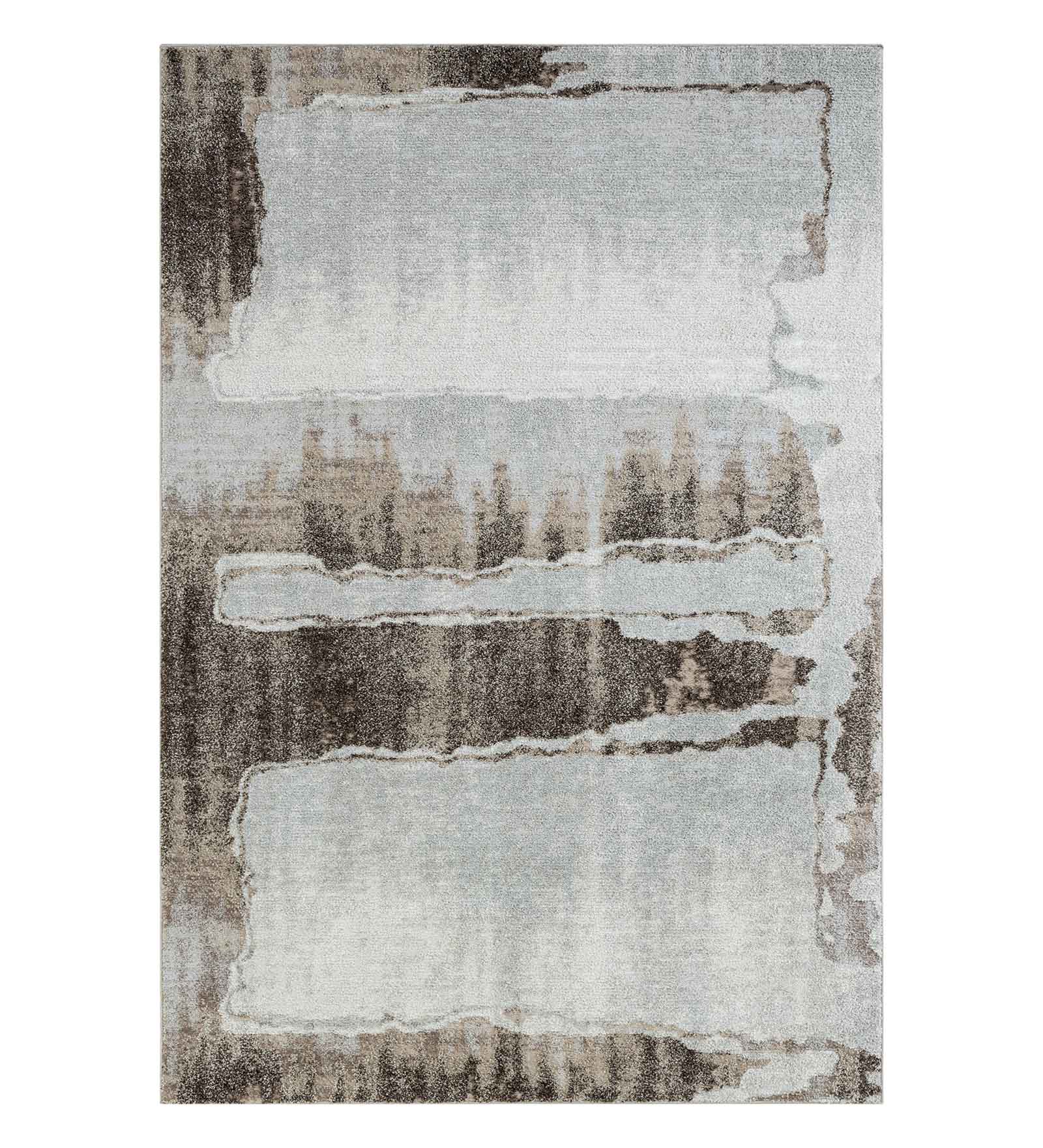 Pine Polyester Abstract Carpet Beige
