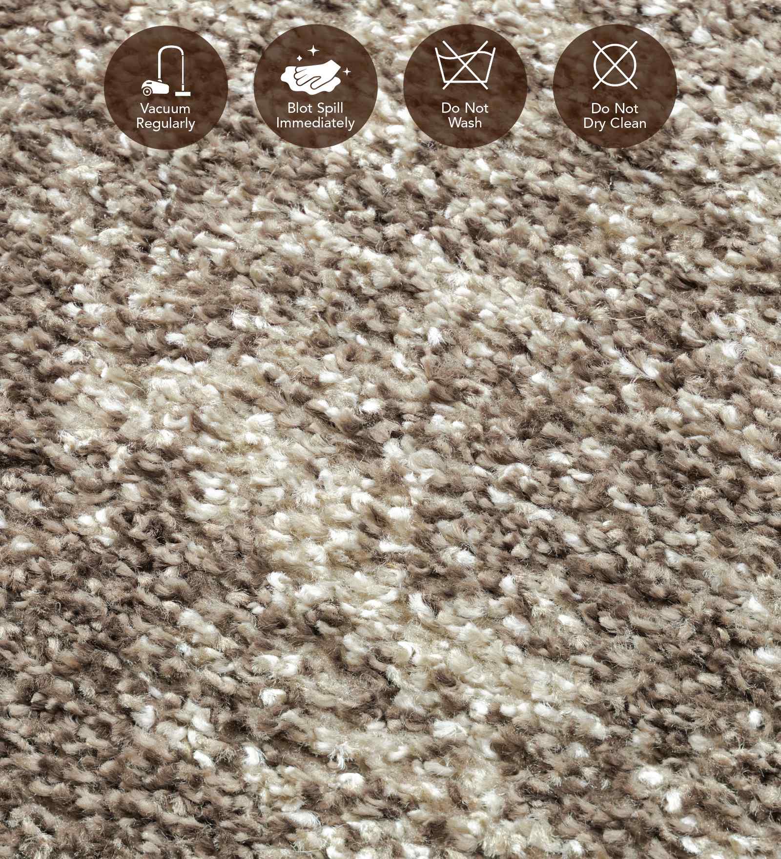 Pine Polyester Abstract Carpet Beige