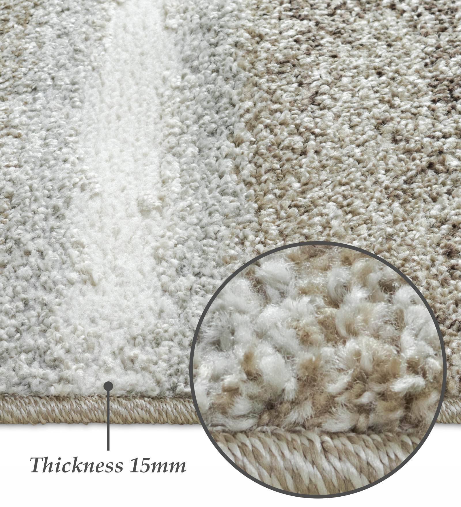 Pine Polyester Abstract Carpet Grey