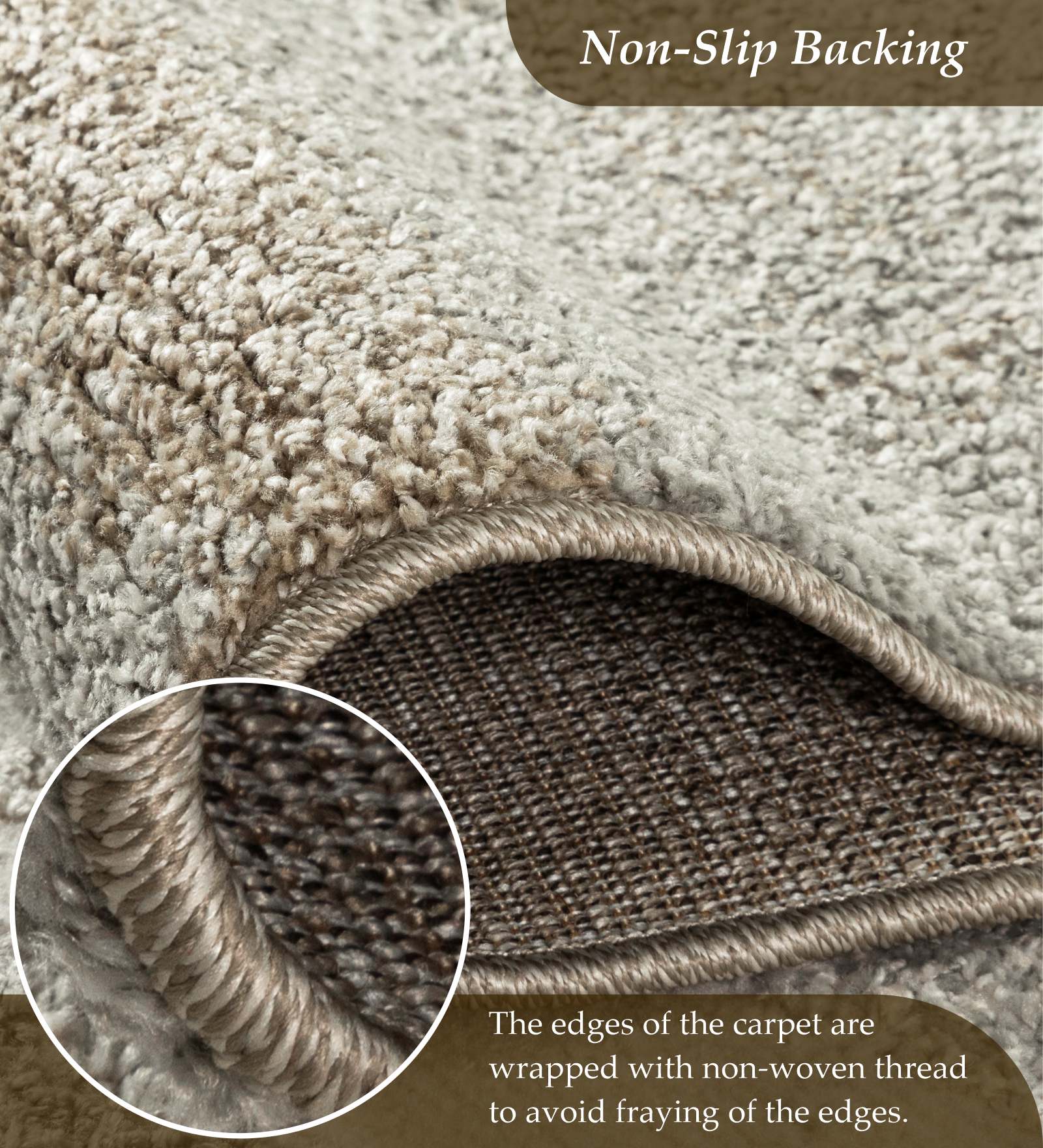 Pine Polyester Abstract Carpet Grey