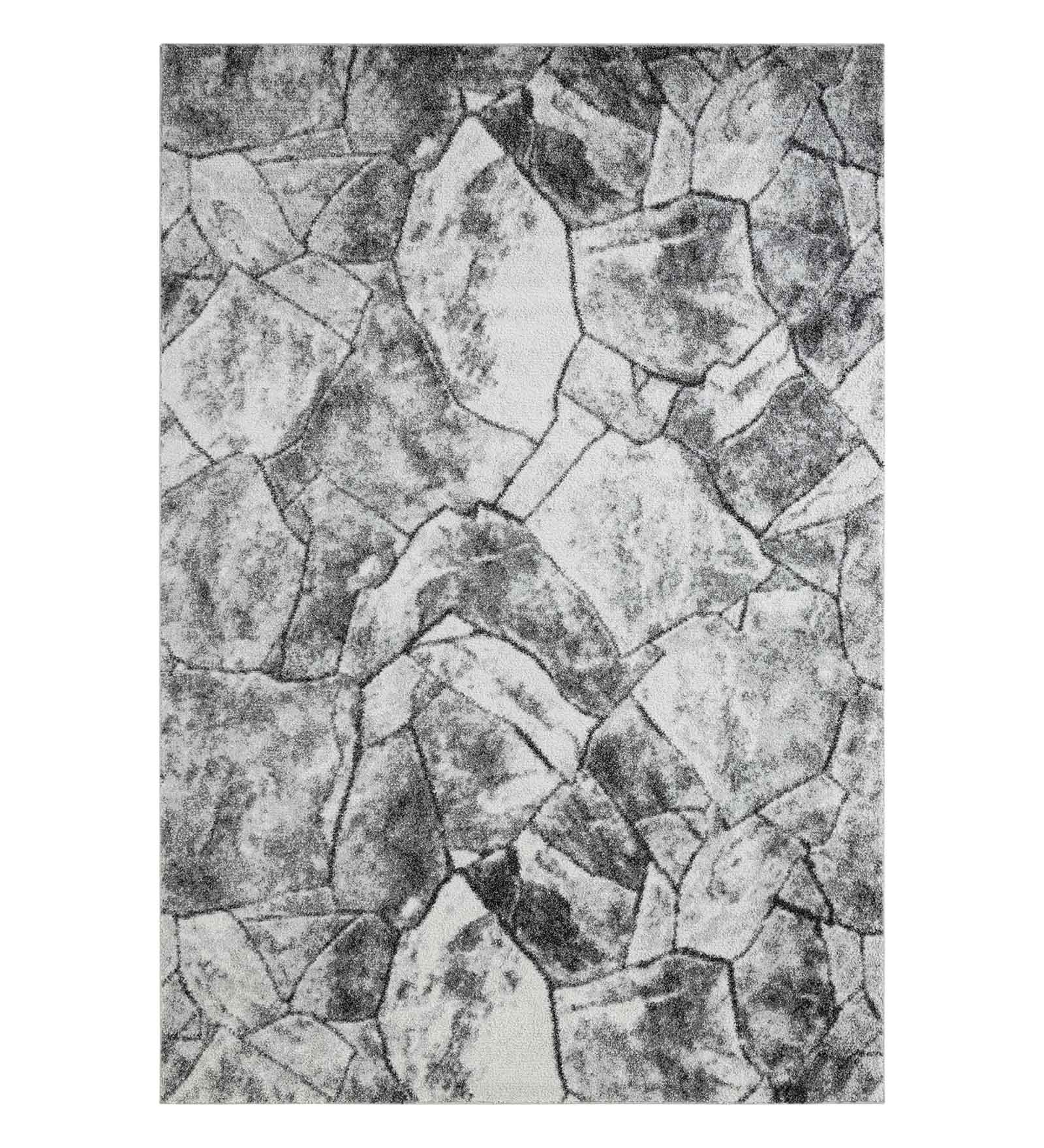 Pine Polyester Abstract Carpet Grey