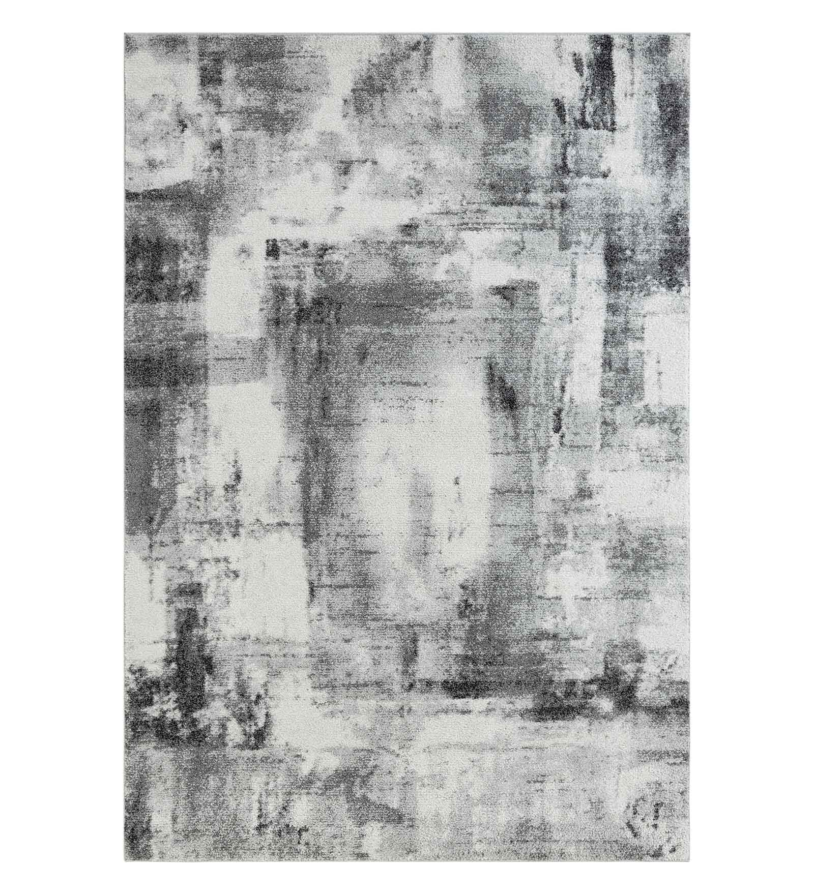 Pine Polyester Abstract Carpet Grey