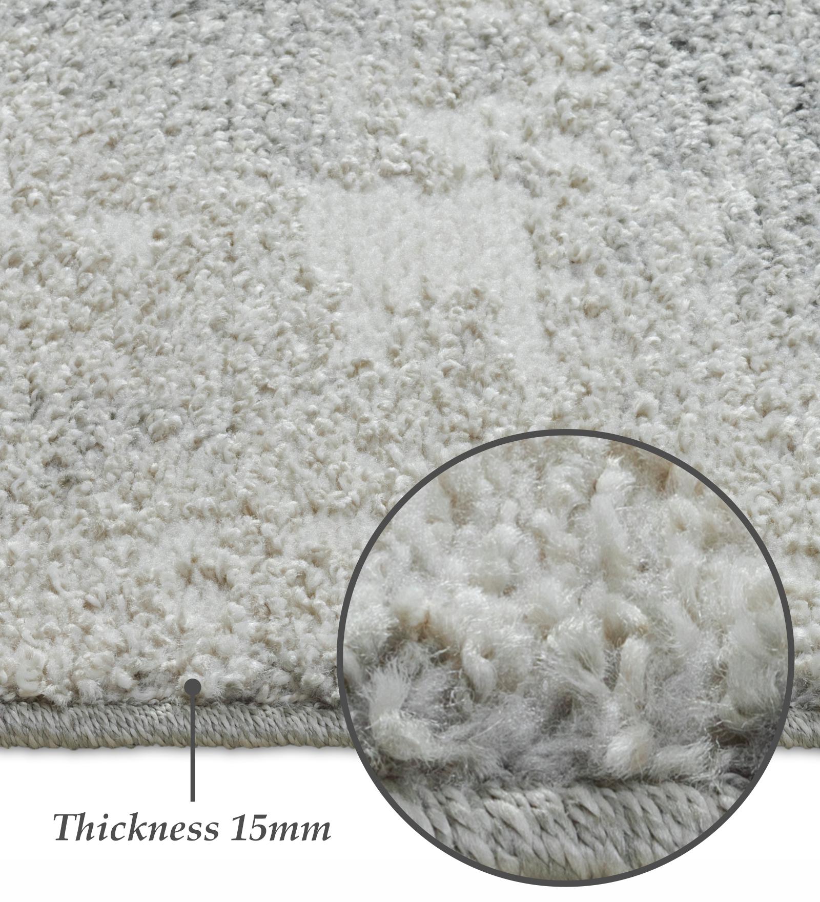 Pine Polyester Abstract Carpet Grey