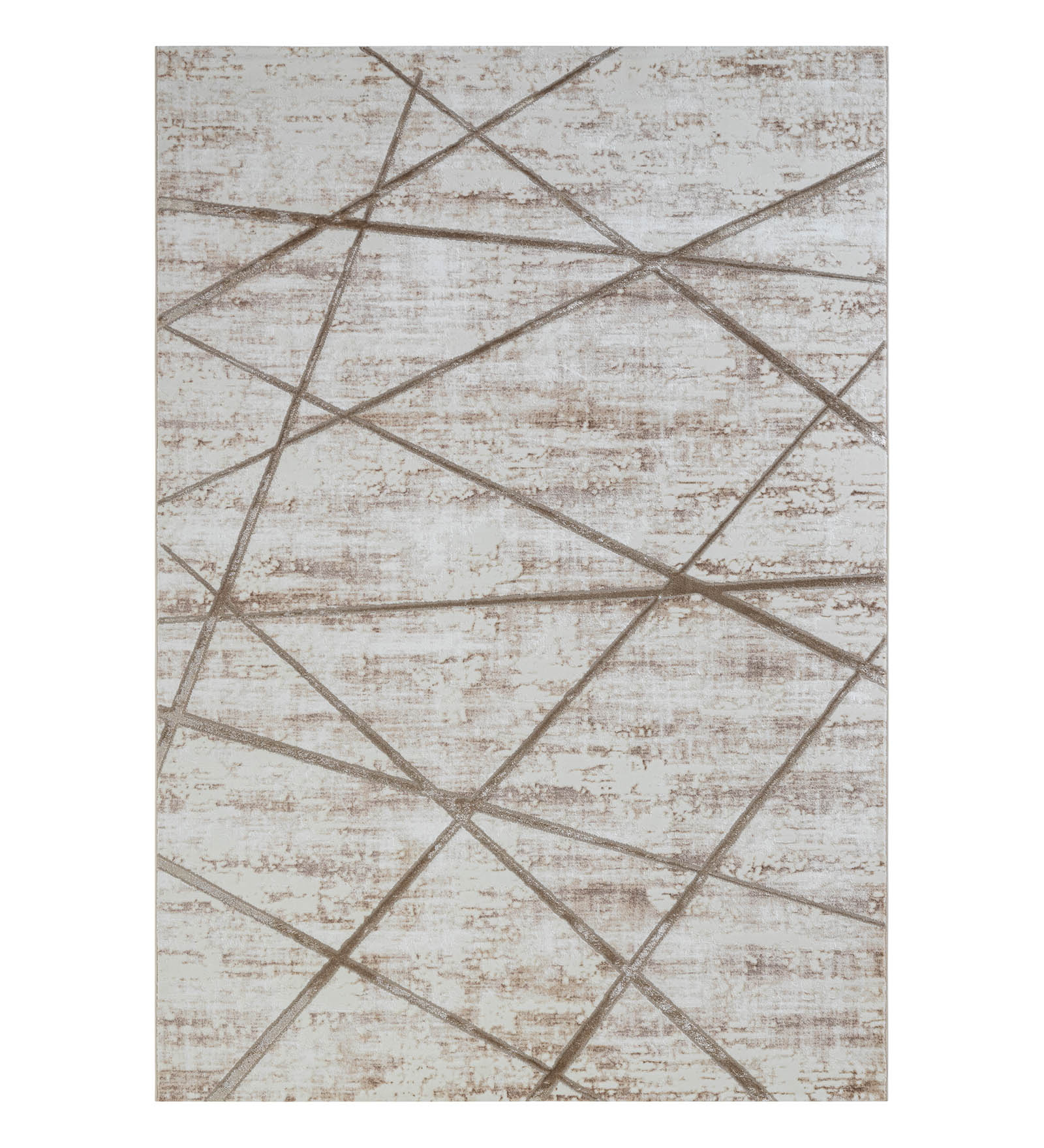Cuba Polyester Abstract Runner Beige