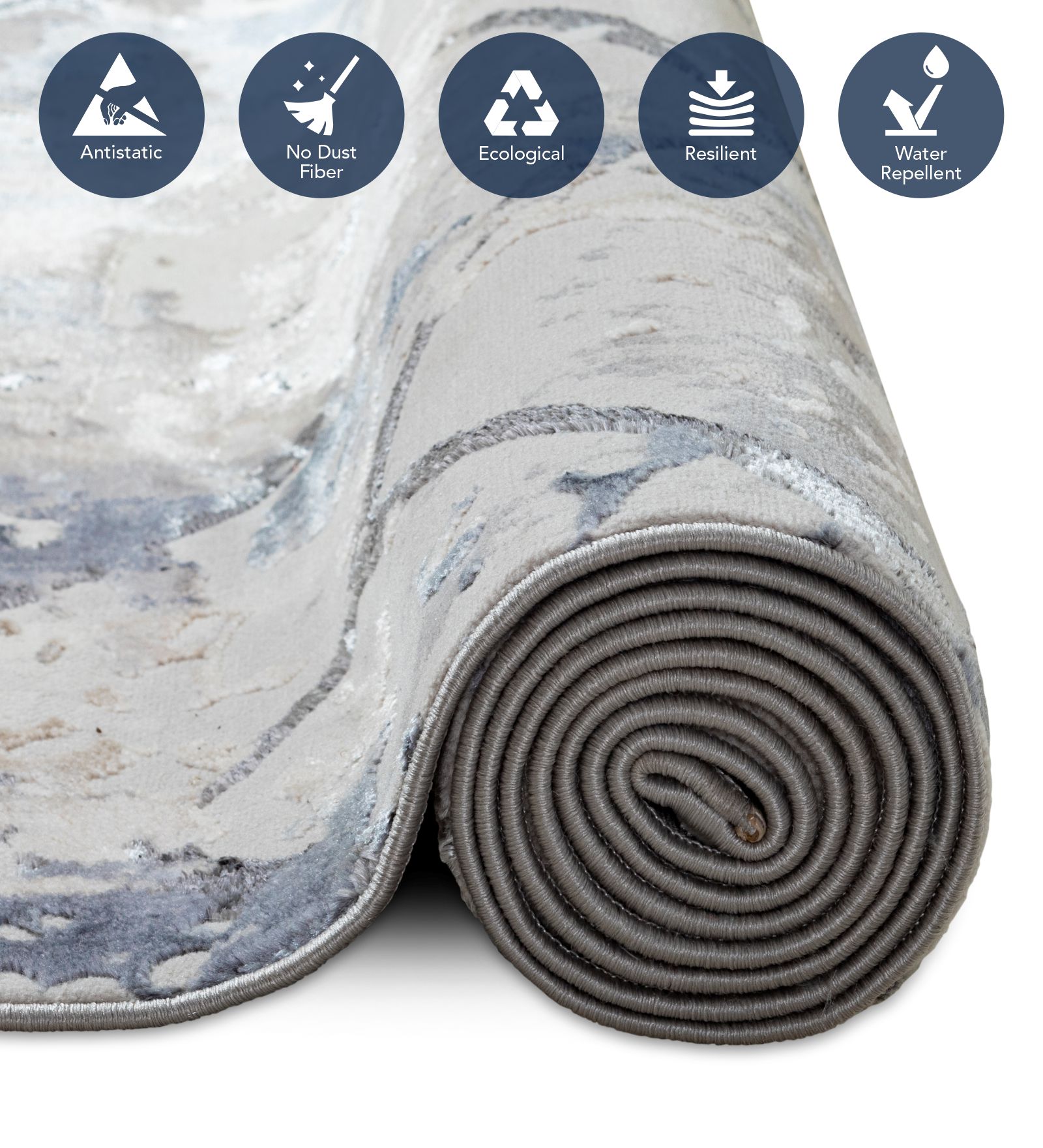 Cuba Polyester Abstract Runner Cream