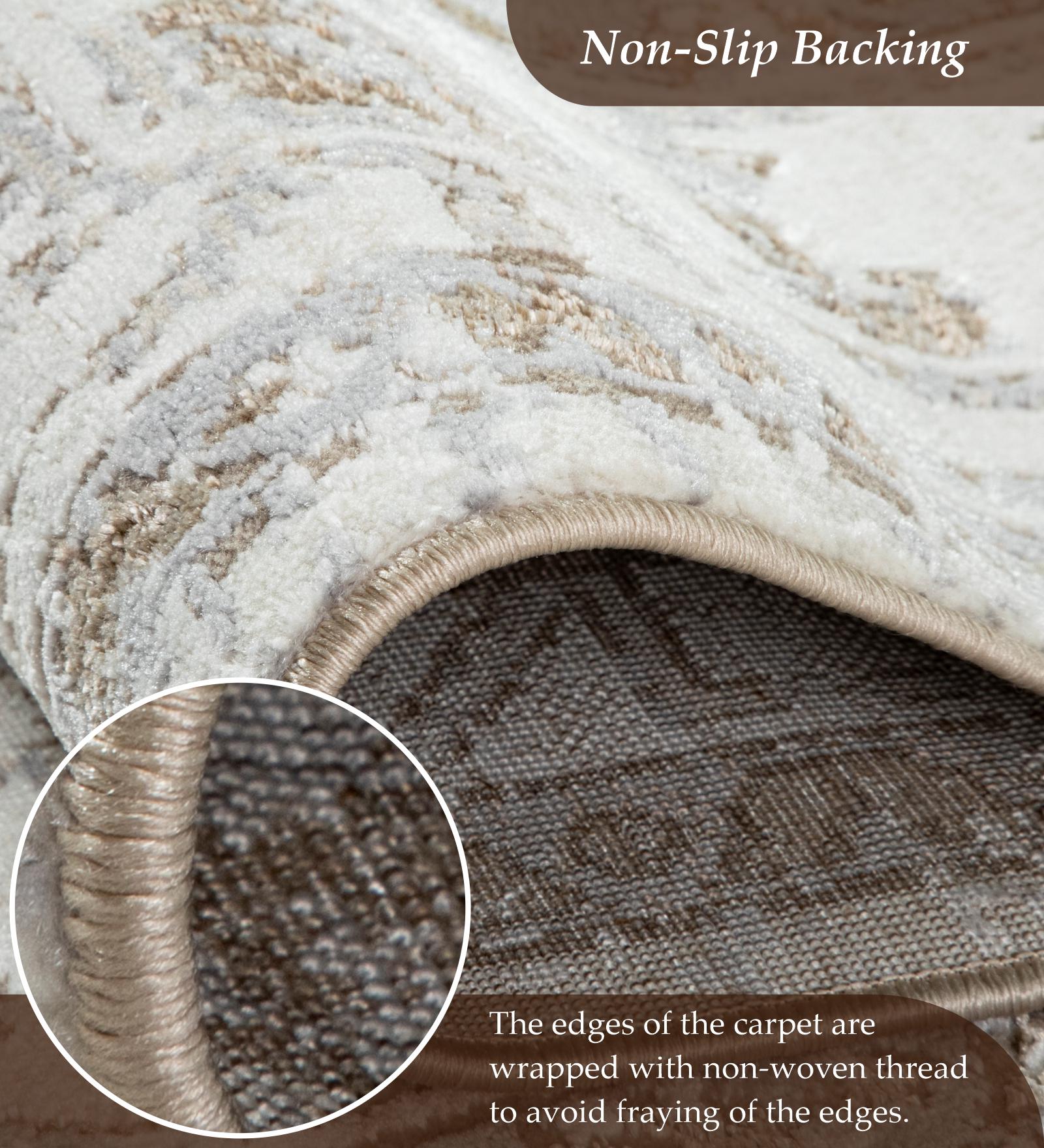 Cuba Polyester Classical Carpet Beige