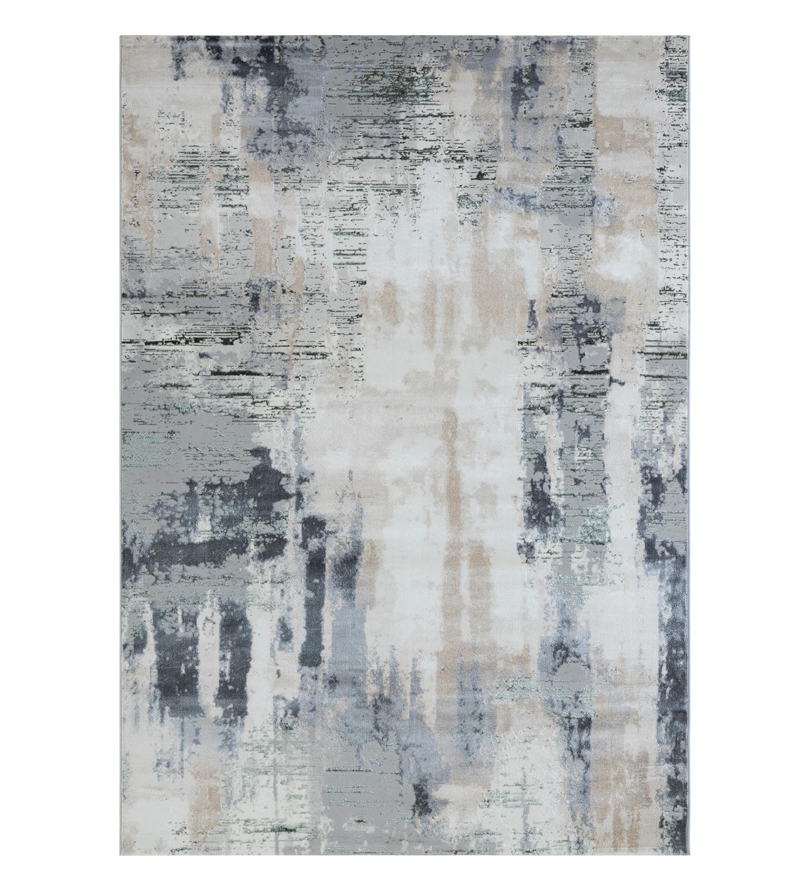 Cuba Polyester Abstract Carpet Green