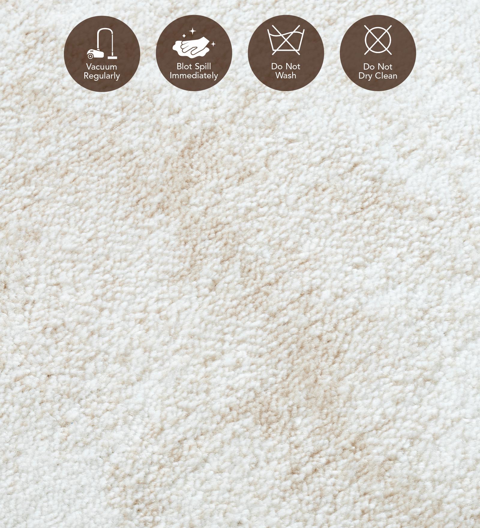 Cuba Polyester Geometric Carpet Beige