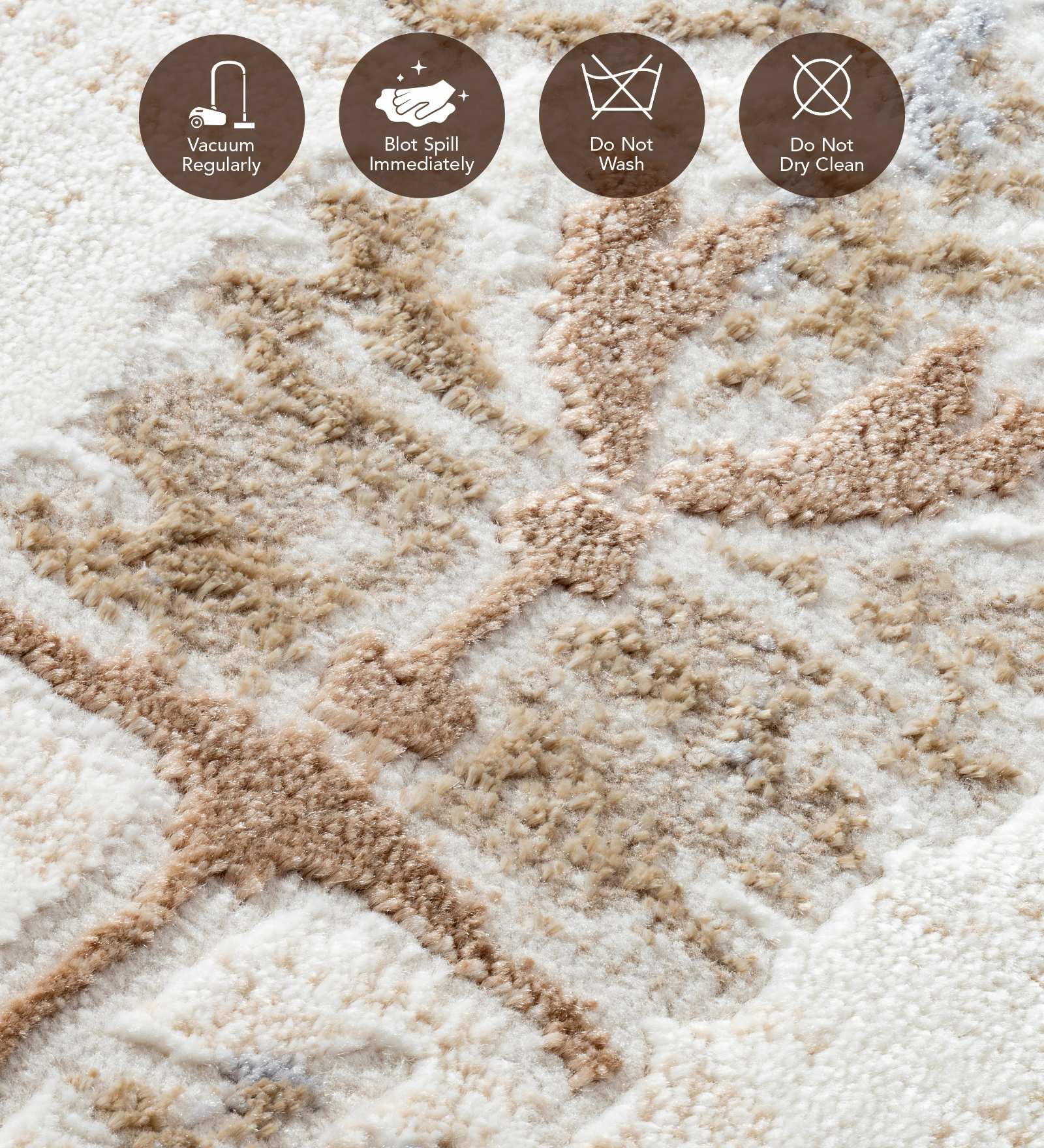 Cuba Polyester Classical Carpet Beige