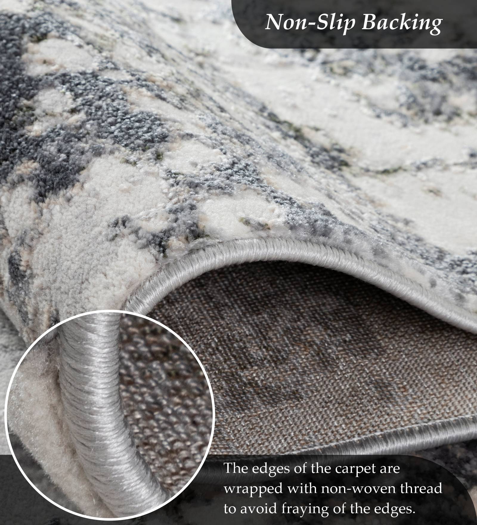 Cuba Polyester Abstract Carpet Cream